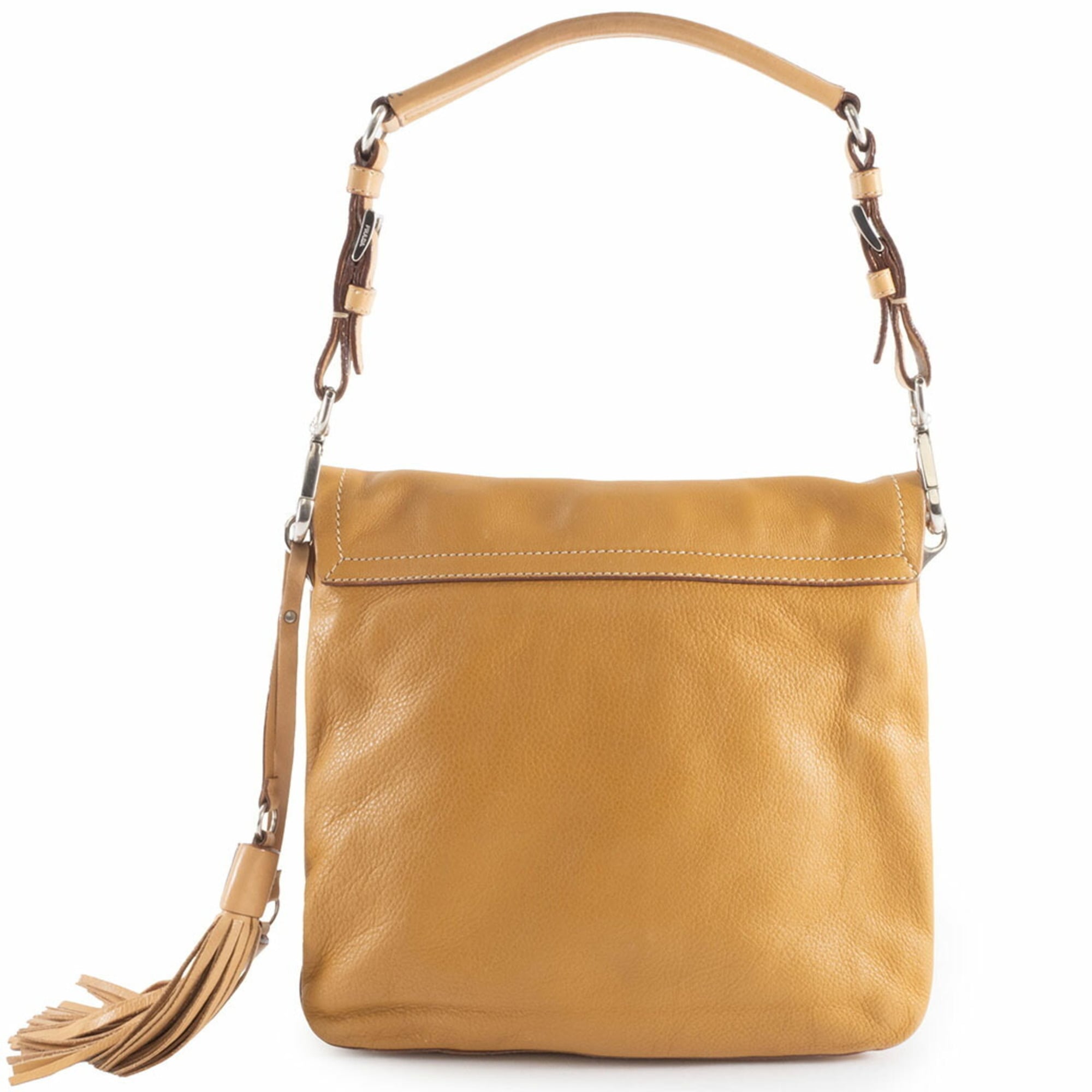 Prada Camel Leather Shoulder Bag