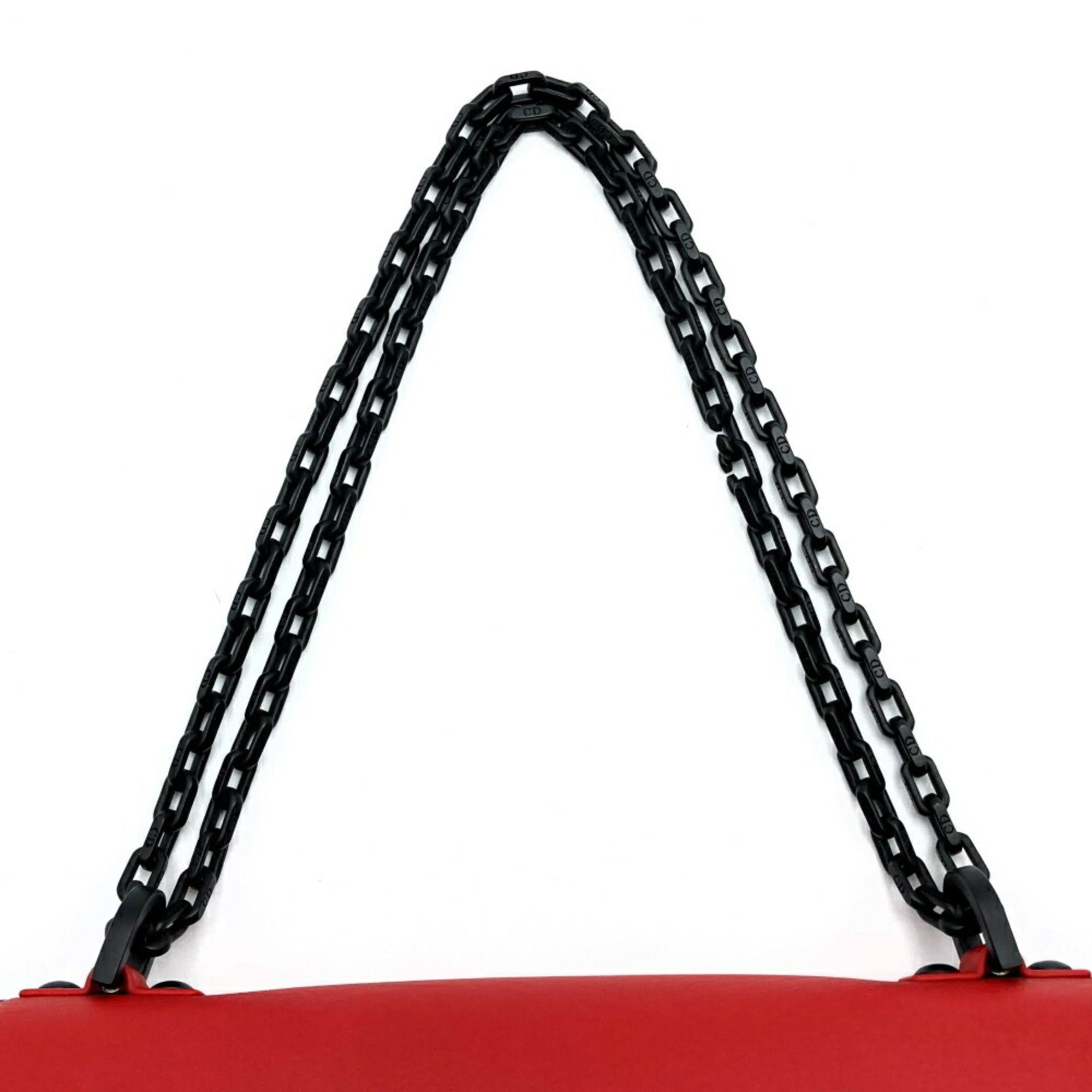 Christian Dior Red Color Leather Shoulder Bag (Pre-Owned)