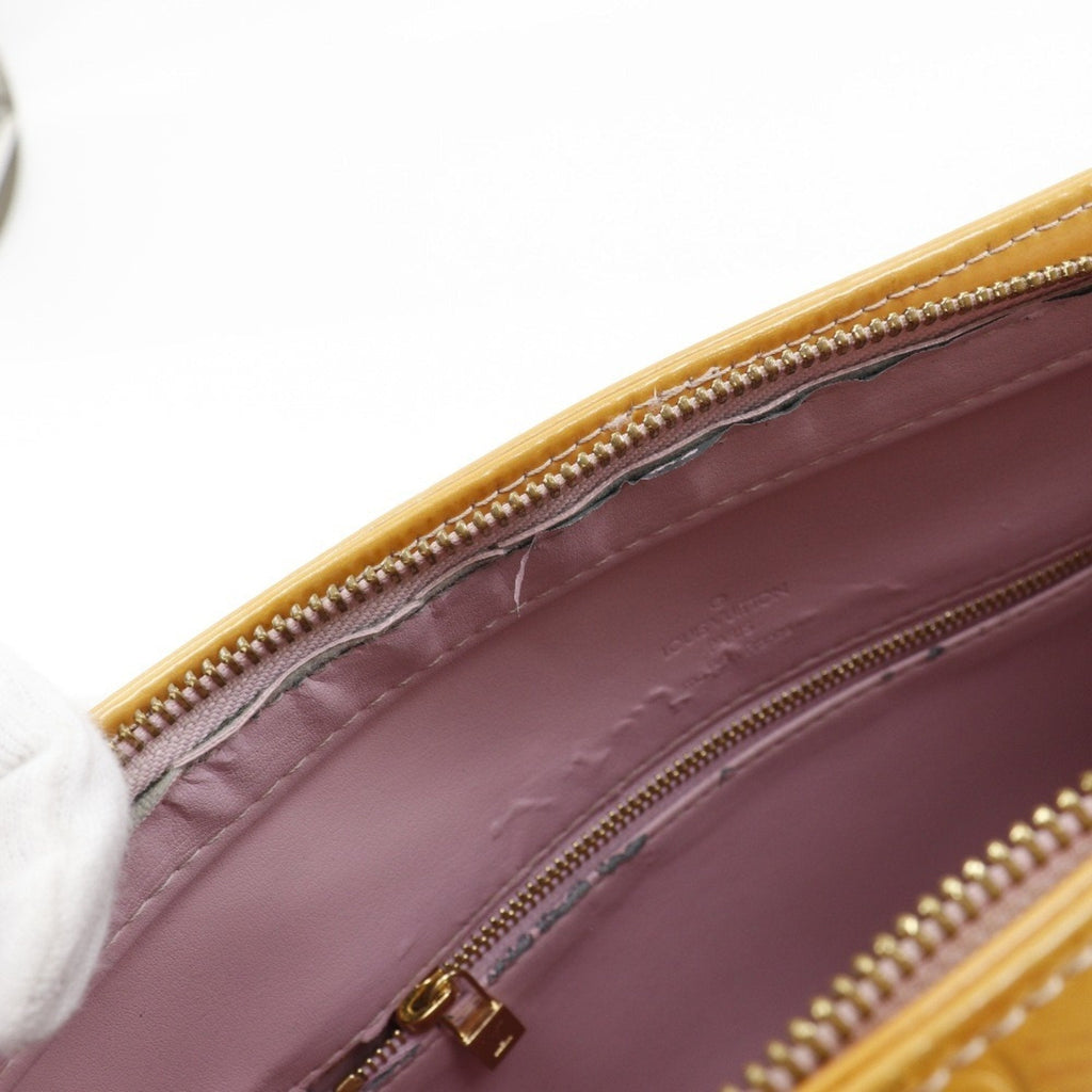 Louis Vuitton Rose Yellow Monogram Vernis Tote Bag