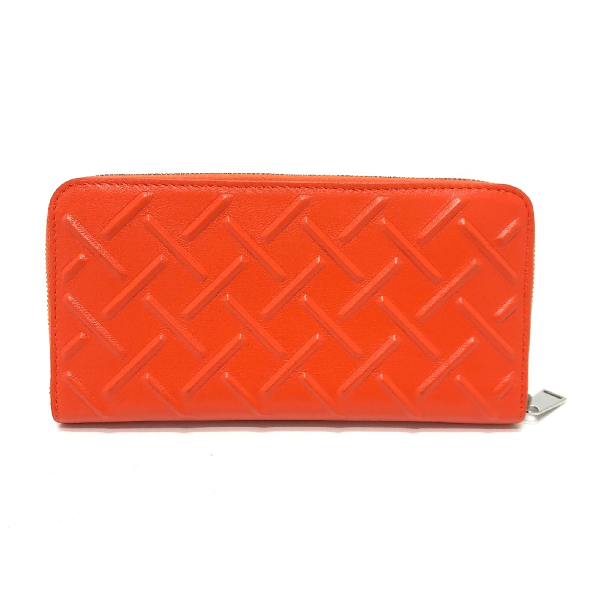 Bottega Veneta Orange Leather Long Wallet (Bi-Fold)