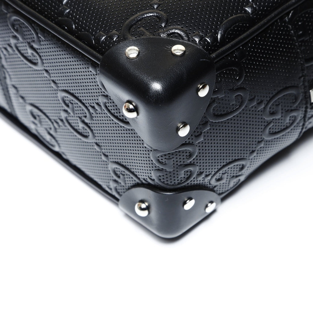 Gucci Black Embossed Shoulder Bag (Pre-Owned)