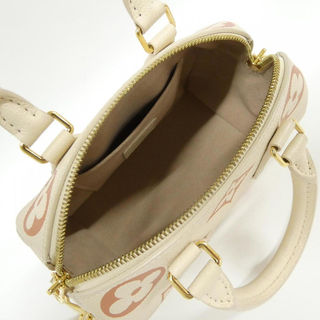 Louis Vuitton Cream White Leather Boston Bag