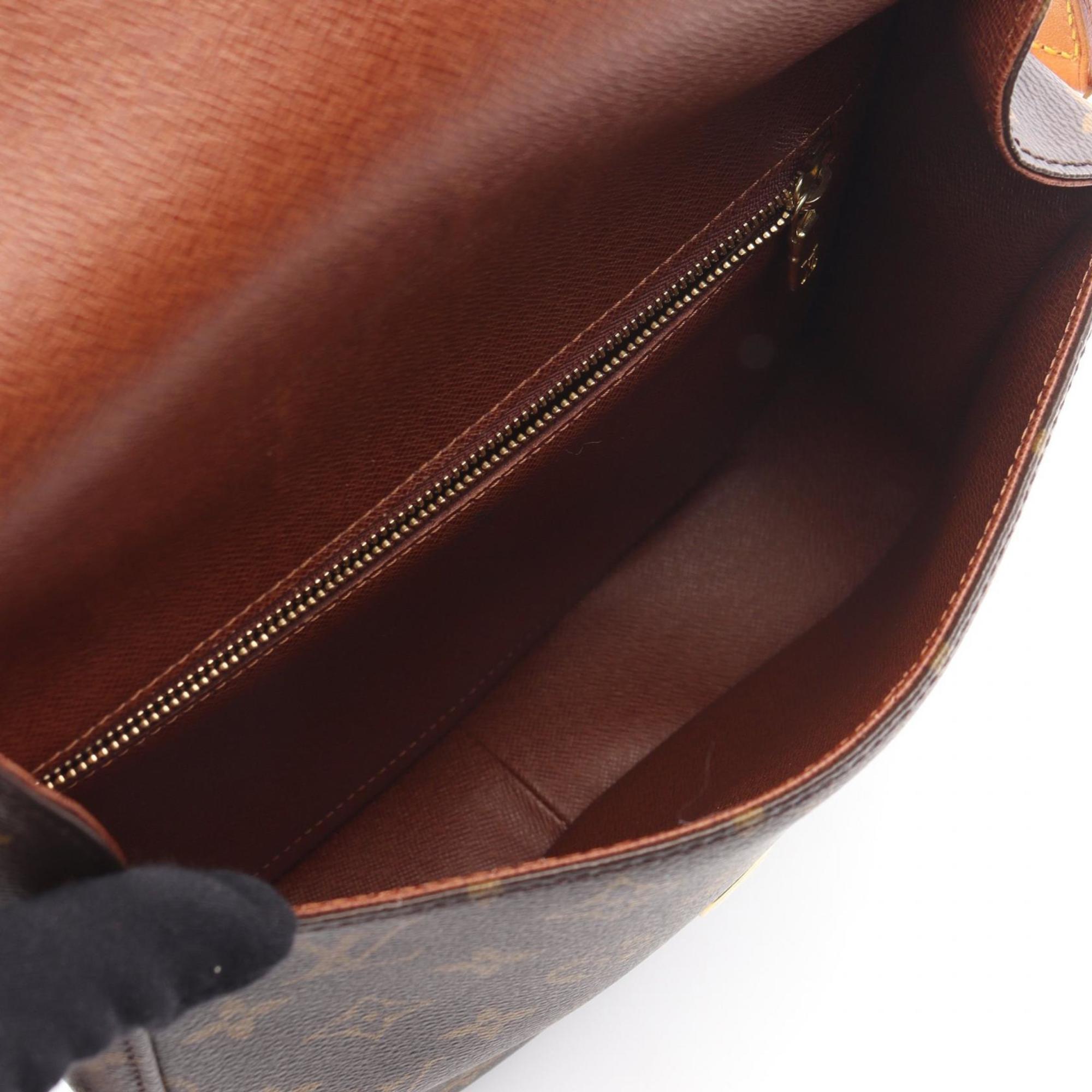 Louis Vuitton Brown Monogram Coated Canvas Leather Handbag Shoulder Bag