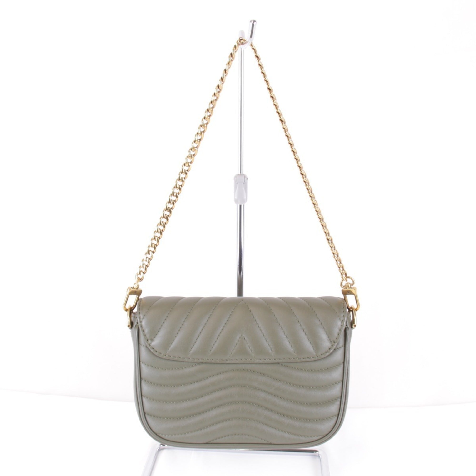 Louis Vuitton Khaki Leather Shoulder Bag