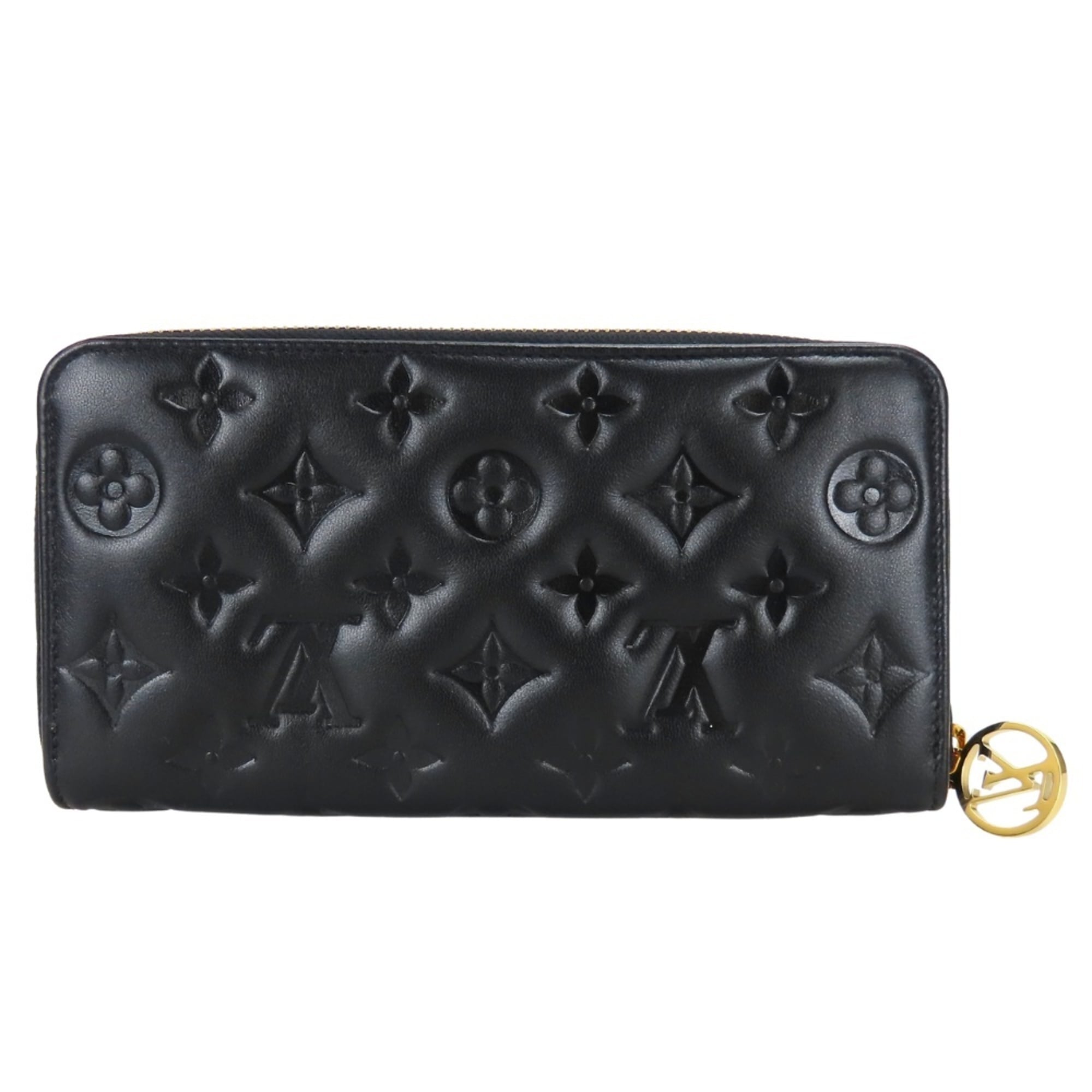 Louis Vuitton Black Noir Leather Coin Purse/Coin Case