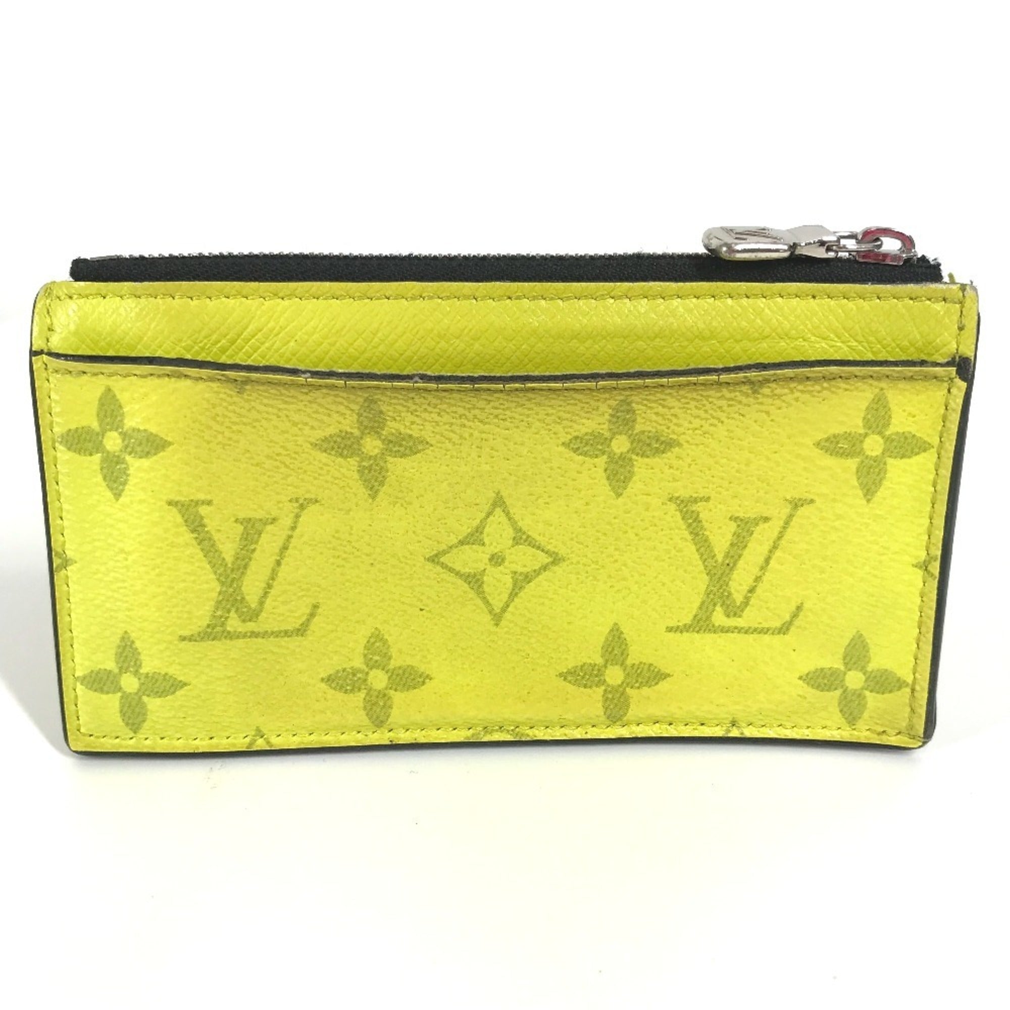 Louis Vuitton Taigarama Yellow Monogram Taiga Leather Coin Purse/Coin Case