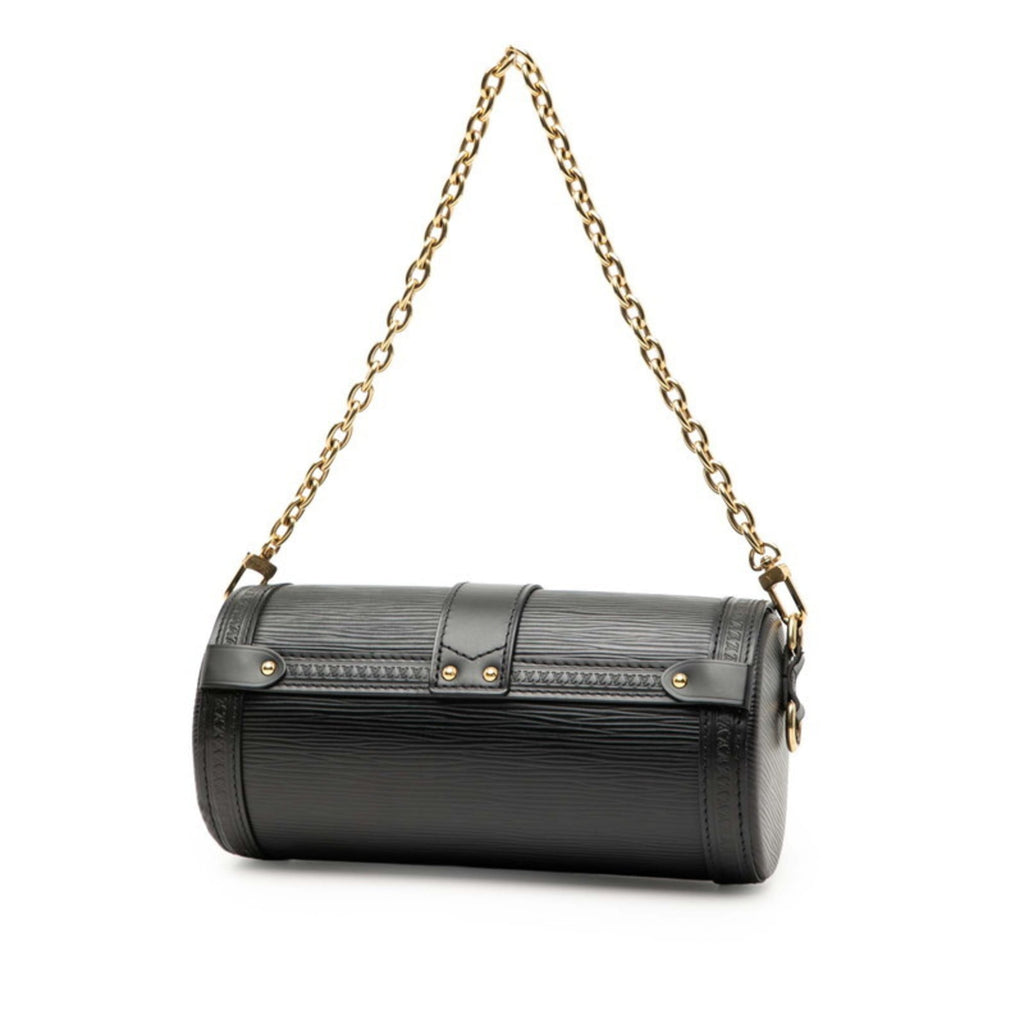 Louis Vuitton Black Noir Leather Handbag Shoulder Bag
