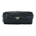 Prada Black Nylon Leather Clutch Bag Pouch