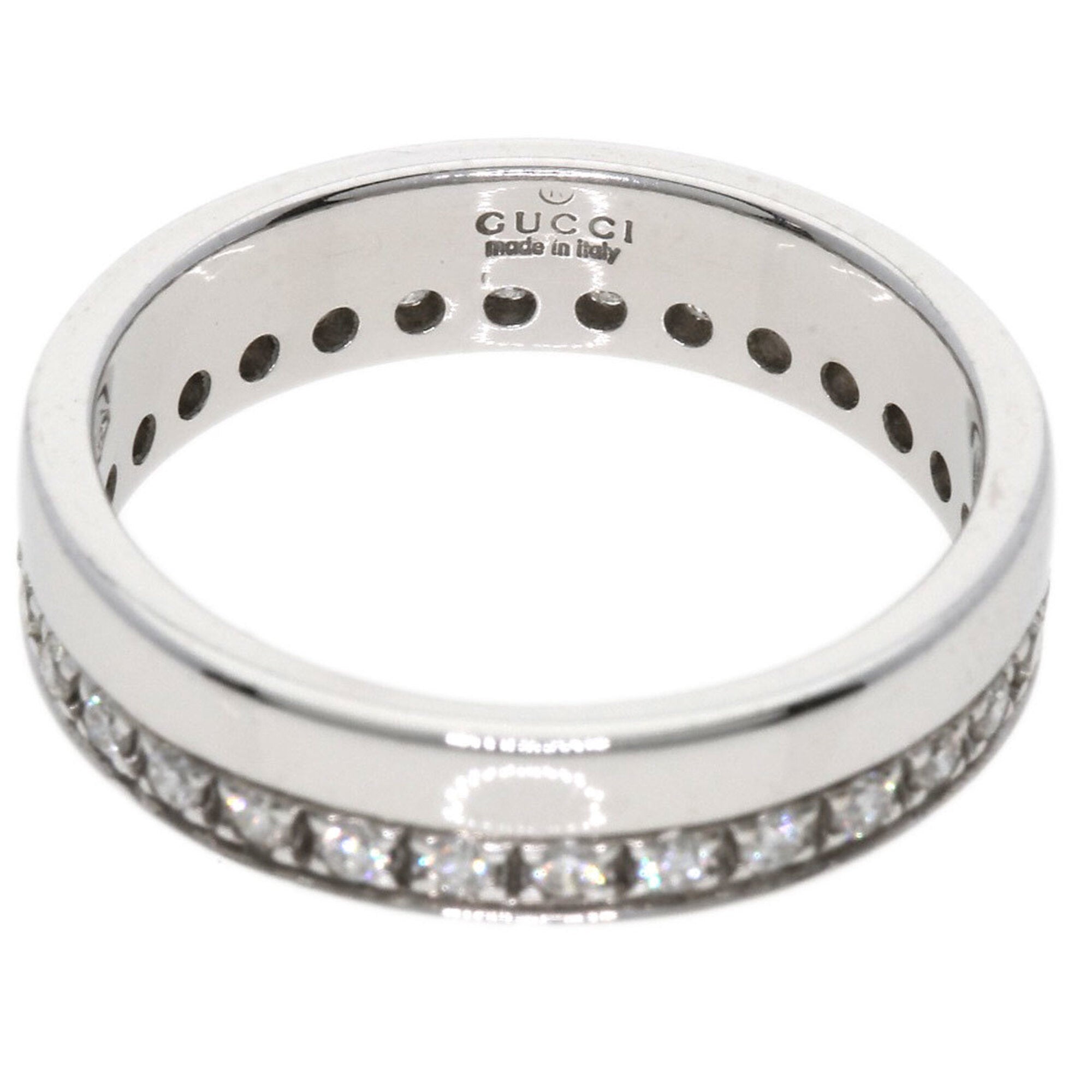 Gucci White Gold White Gold (18K) Band Ring (Pre-Owned)