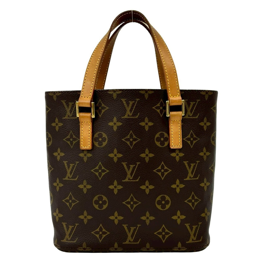 Louis Vuitton Brown Leather Pvc Handbag Tote Bag