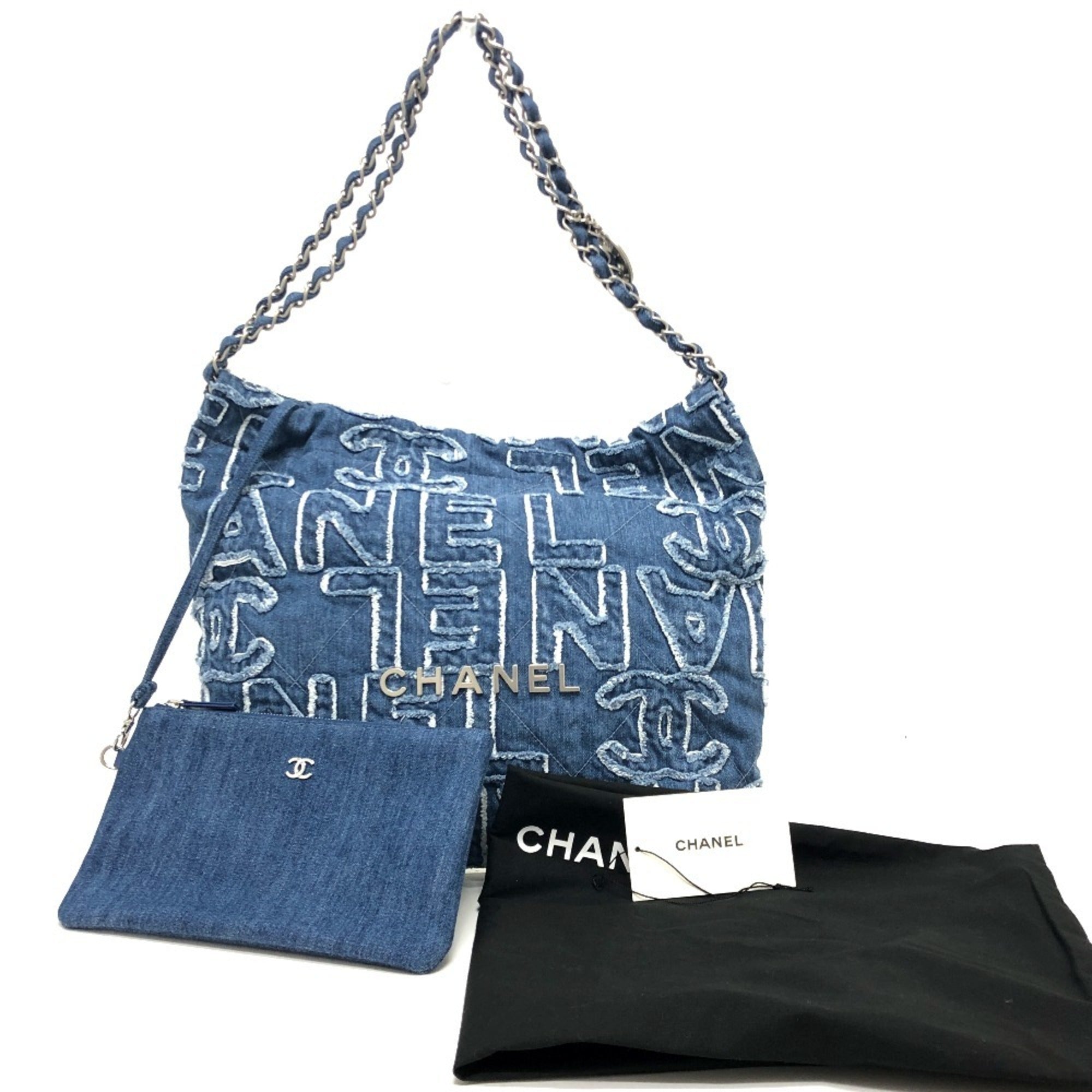 Chanel Blue Denim Shoulder Bag