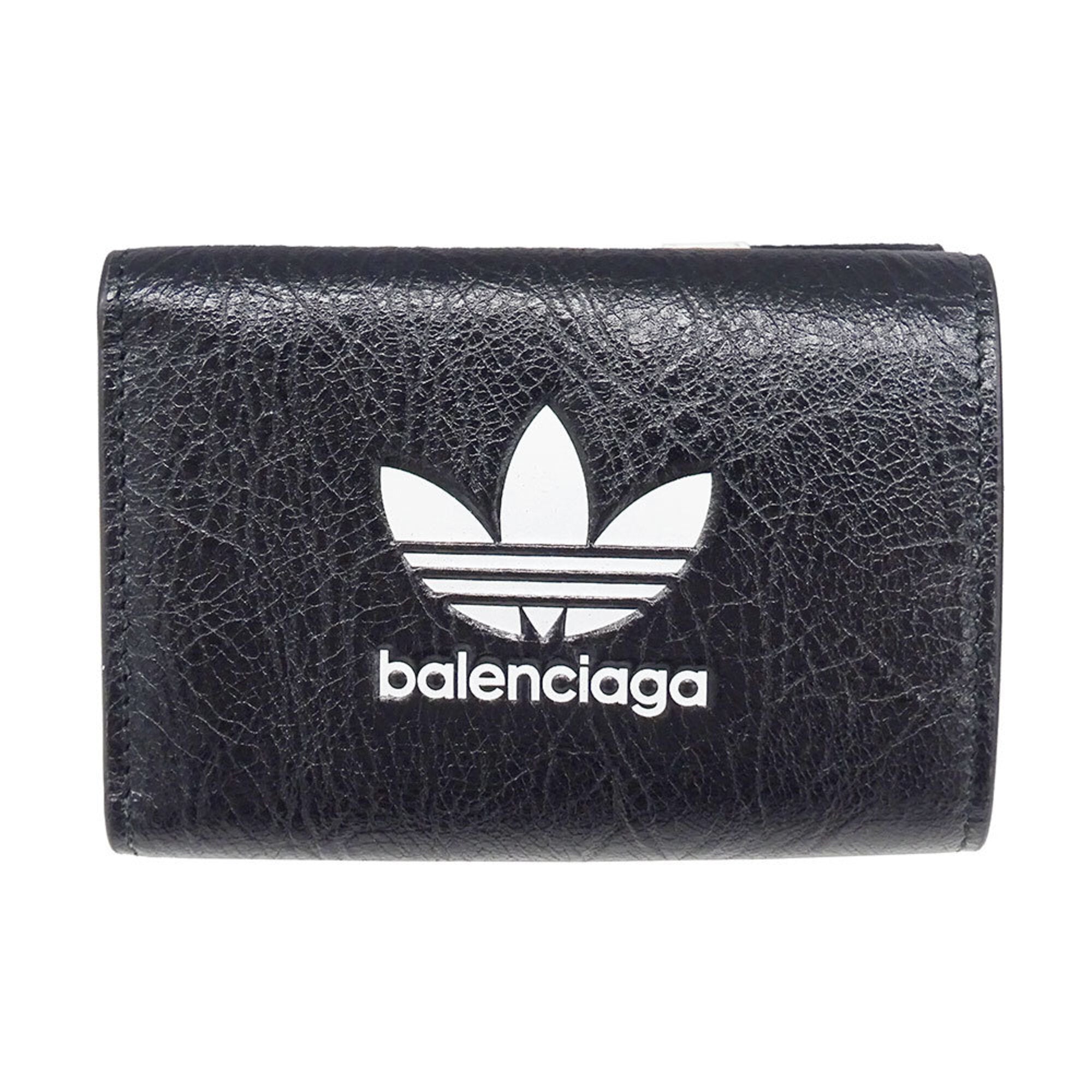 Balenciaga Black Leather Wallet (Tri-Fold)