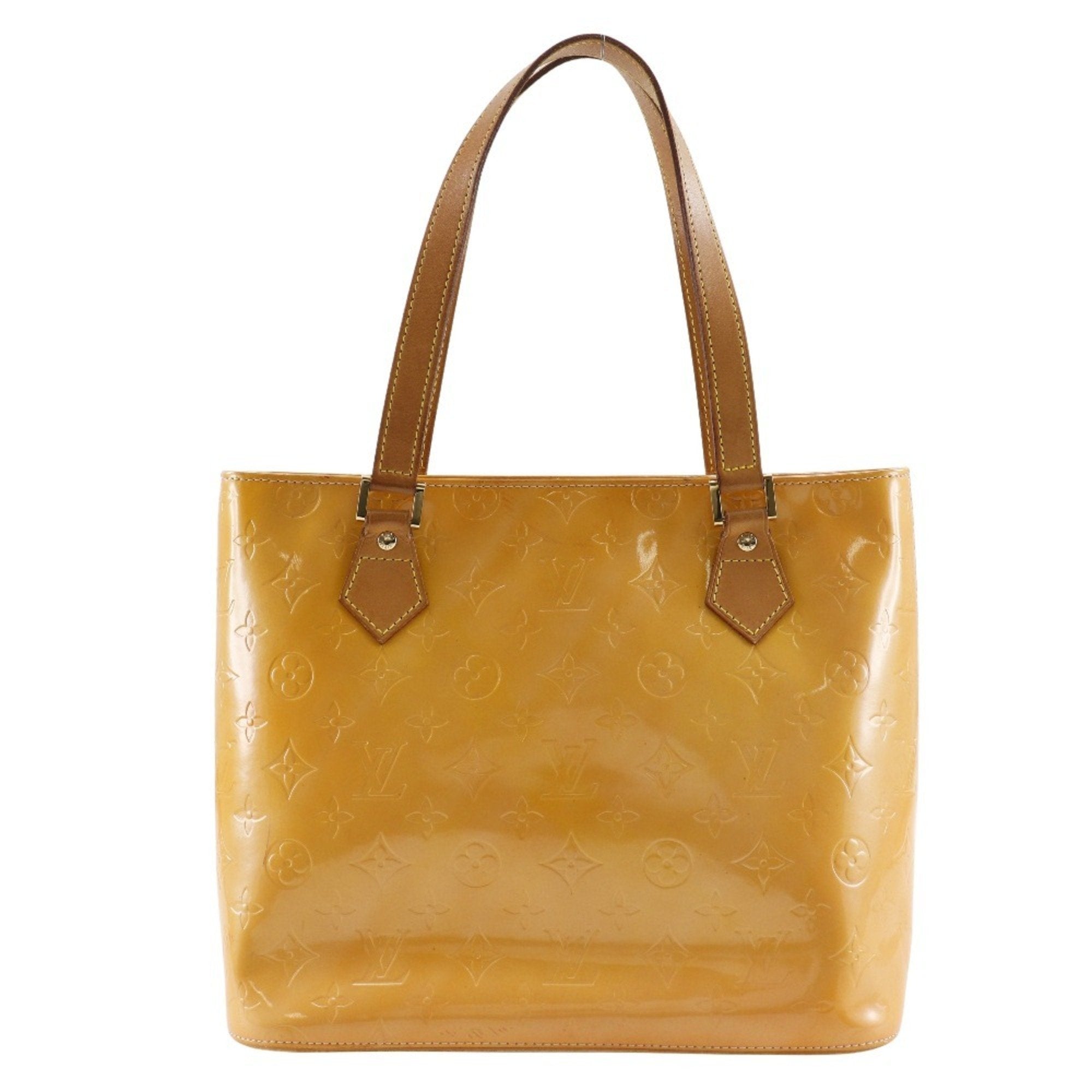 Louis Vuitton Rose Yellow Monogram Vernis Tote Bag