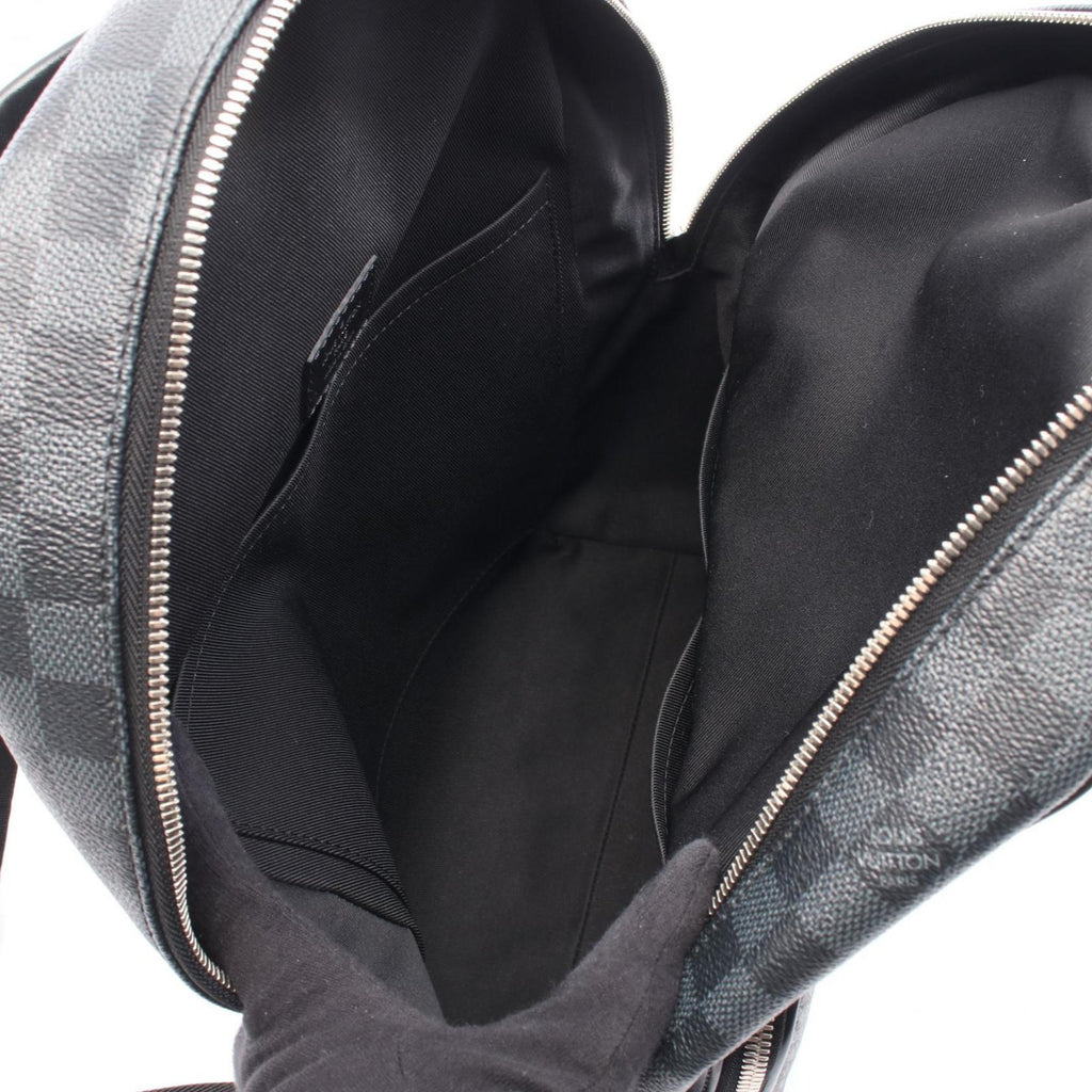Louis Vuitton Black Damier Graphite Gray Coated Canvas Leather Backpack