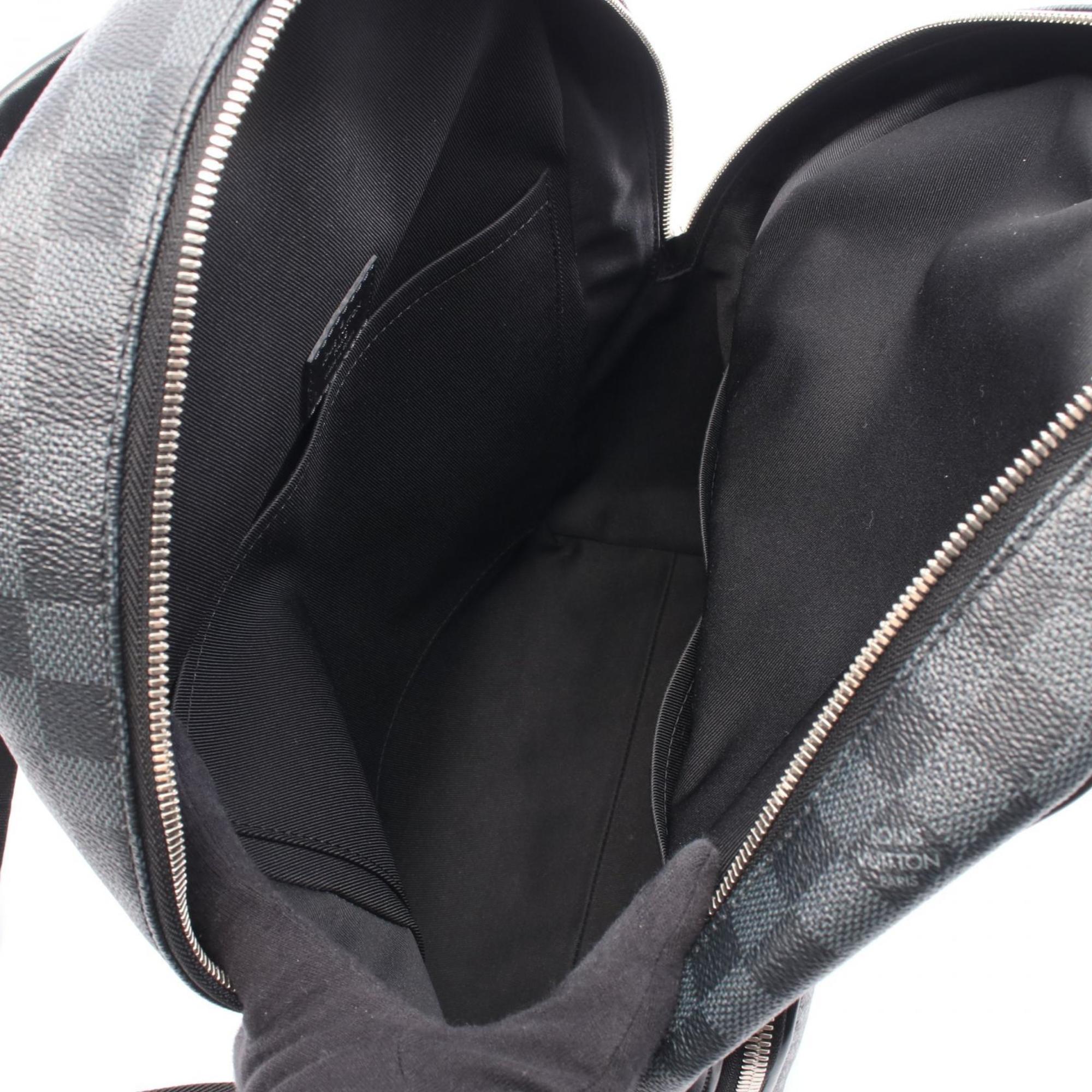 Louis Vuitton Black Damier Graphite Gray Coated Canvas Leather Backpack