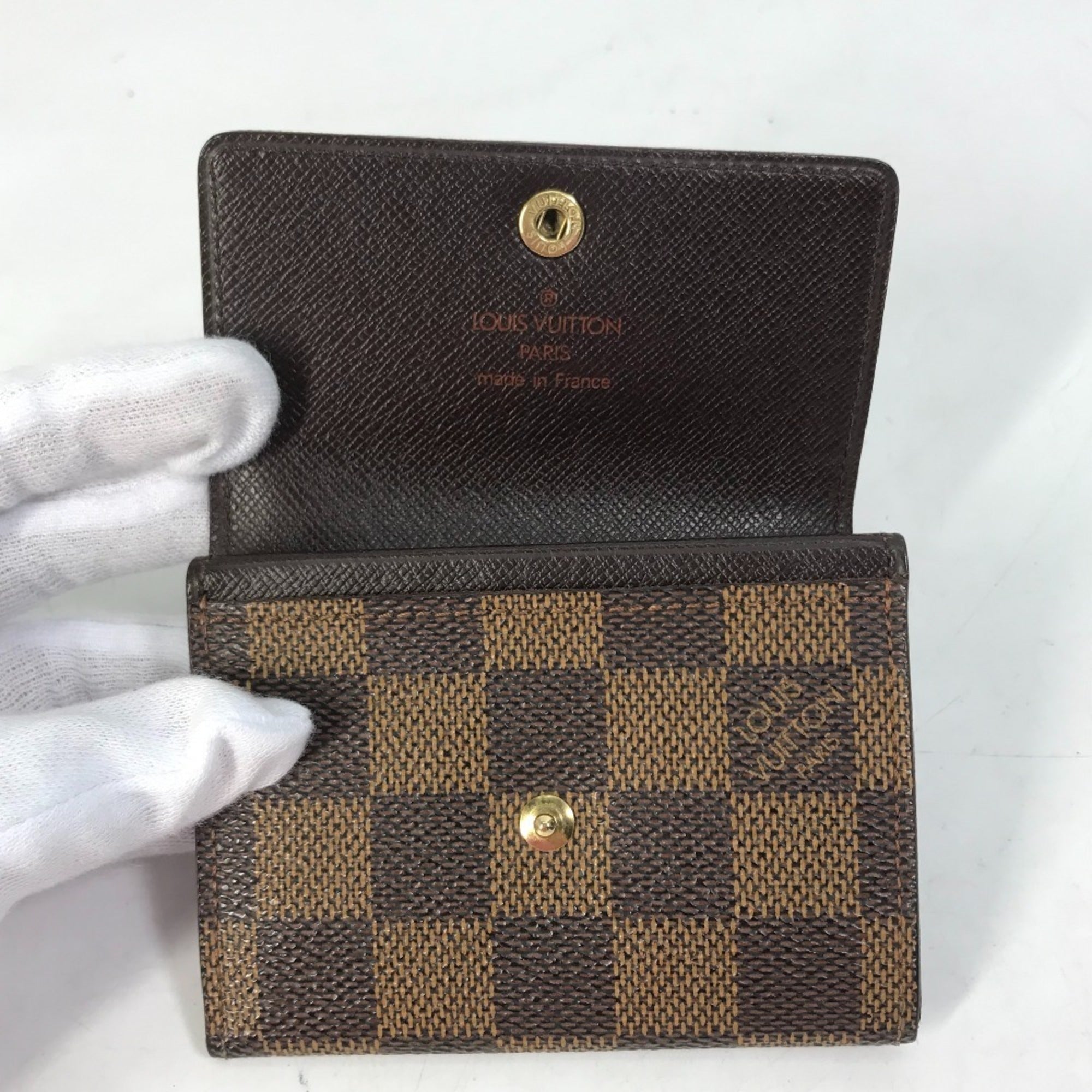 Louis Vuitton Brown Damier Canvas Ebene Damier Canvas Coin Purse/Coin Case