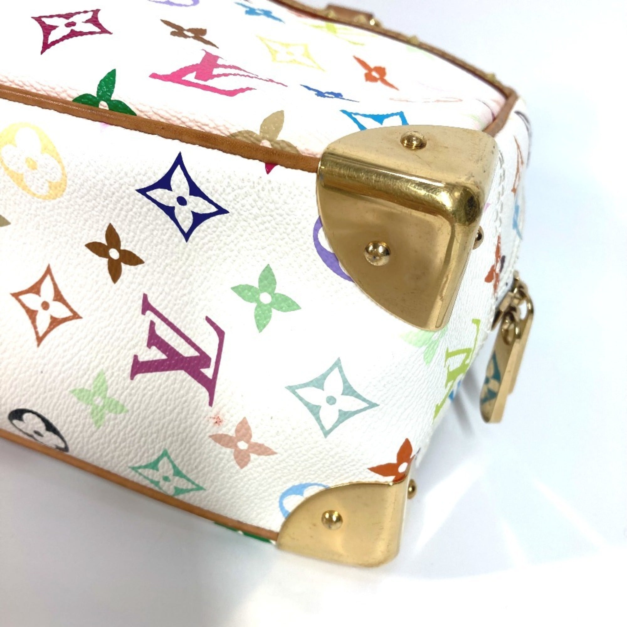 Louis Vuitton Multi-Color White Monogram Multicolore Canvas Boston Bag Handbag