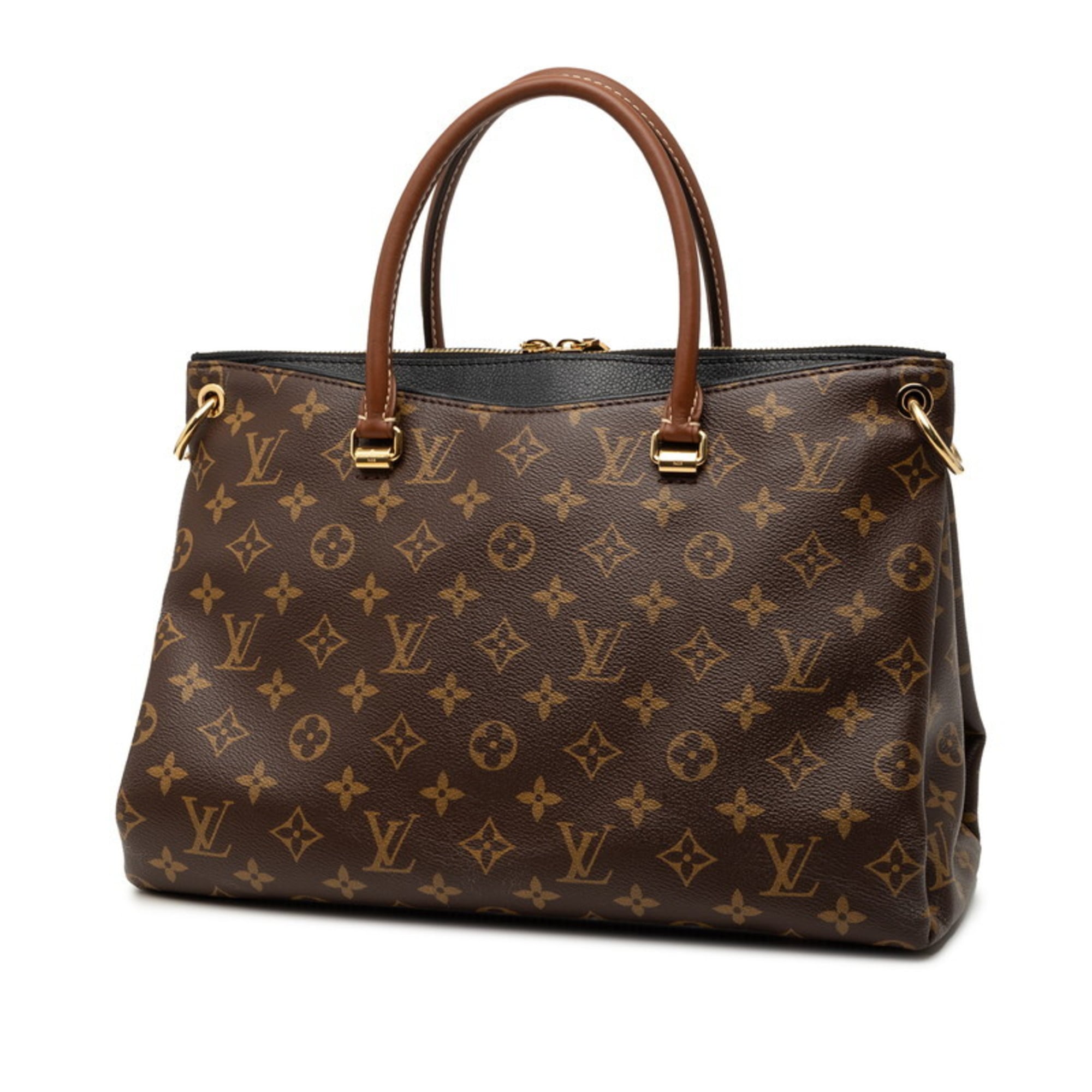 Louis Vuitton Black Brown Monogram Monogram Handbag Shoulder Bag