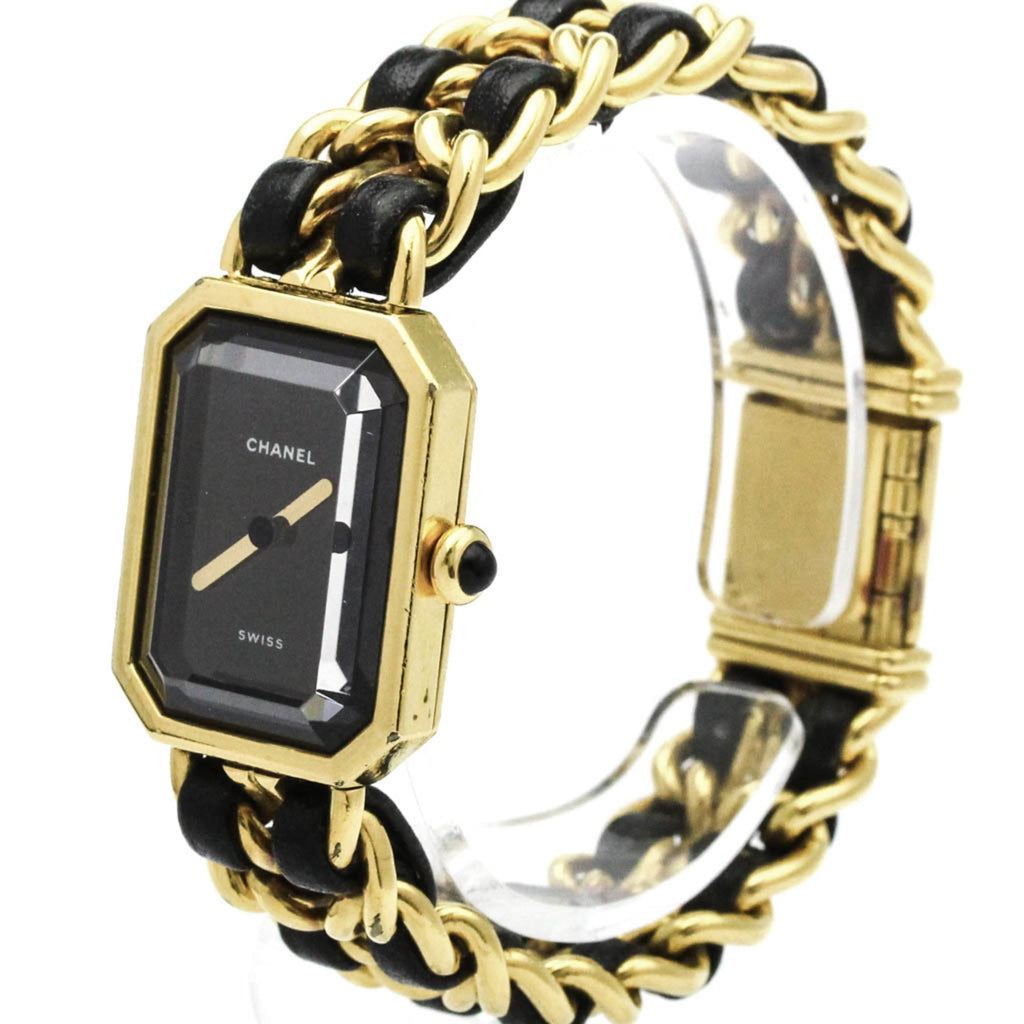 Chanel Premiere Rock Quartz Watch Plated Metal And Leather Watch