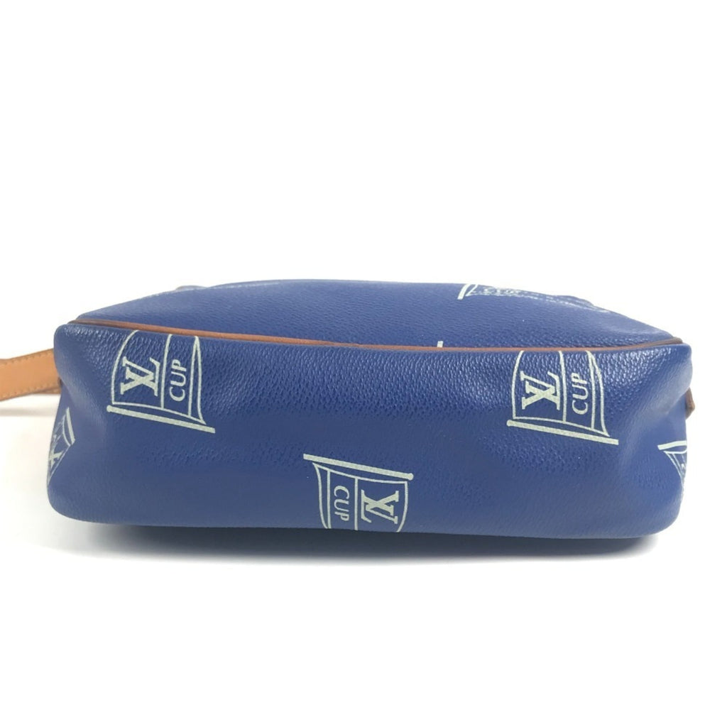 Louis Vuitton Louis Vuitton Cup Blue Leather Pochette Shoulder Bag