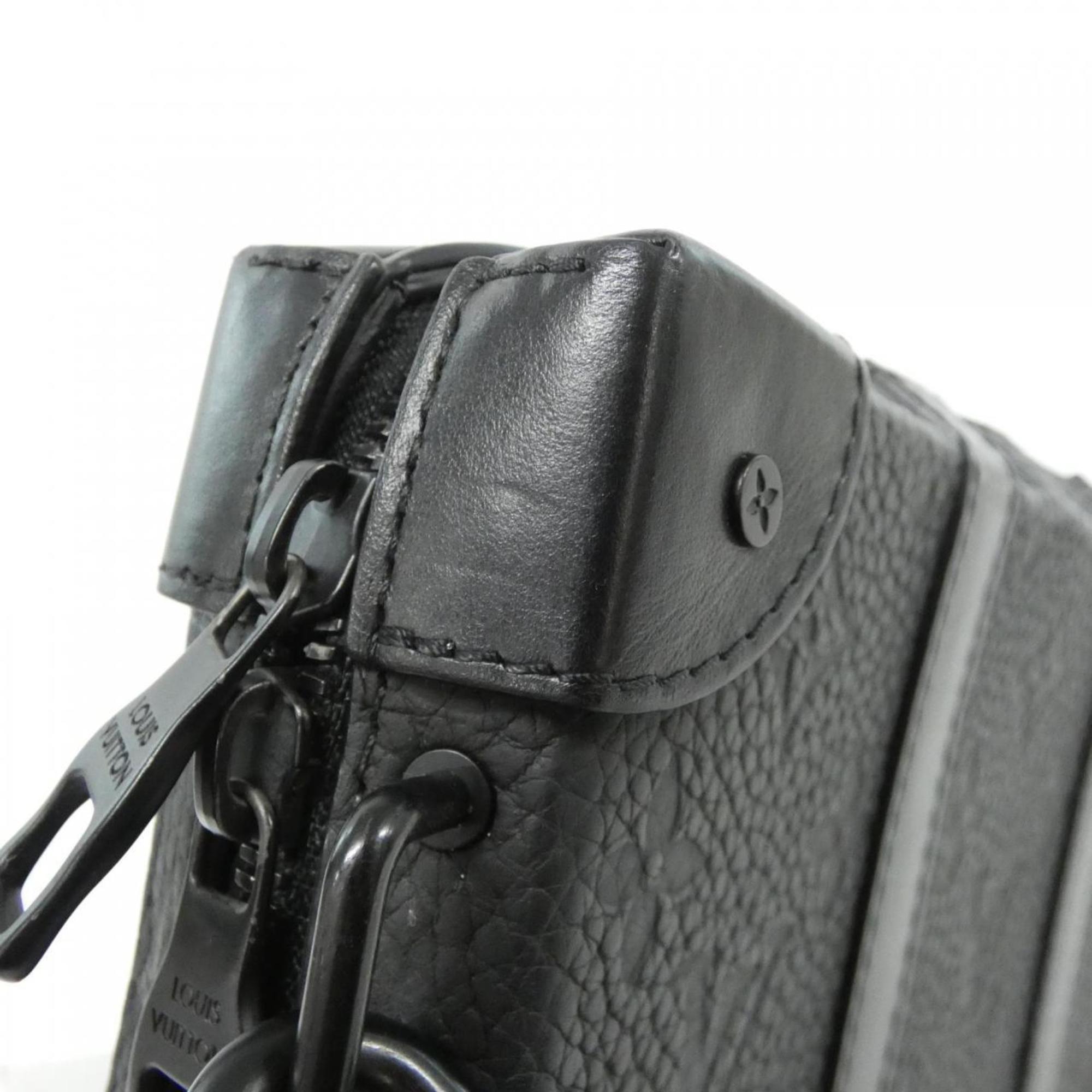 Louis Vuitton Black Leather Shoulder Bag