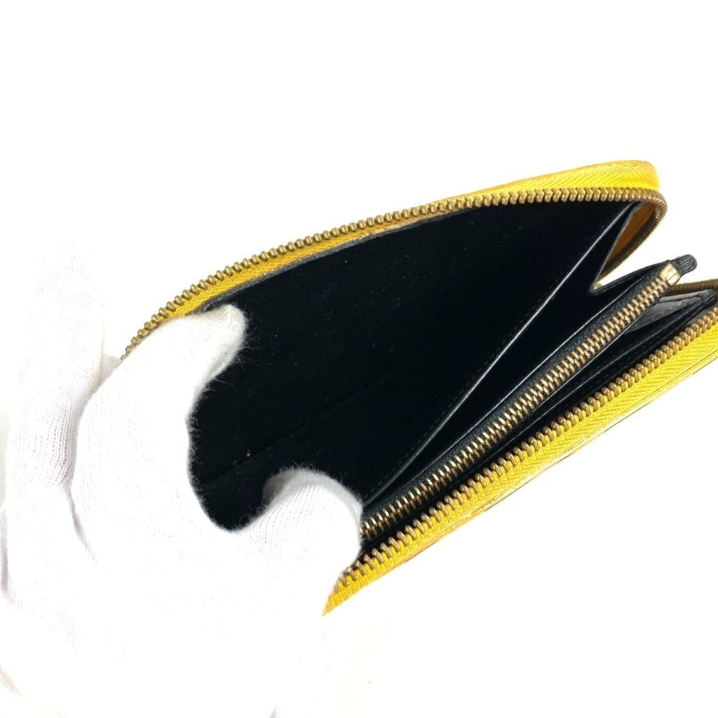 Louis Vuitton Dot Infinity (Yayoi Kusama) Black Yellow Patent Leather Long Wallet
