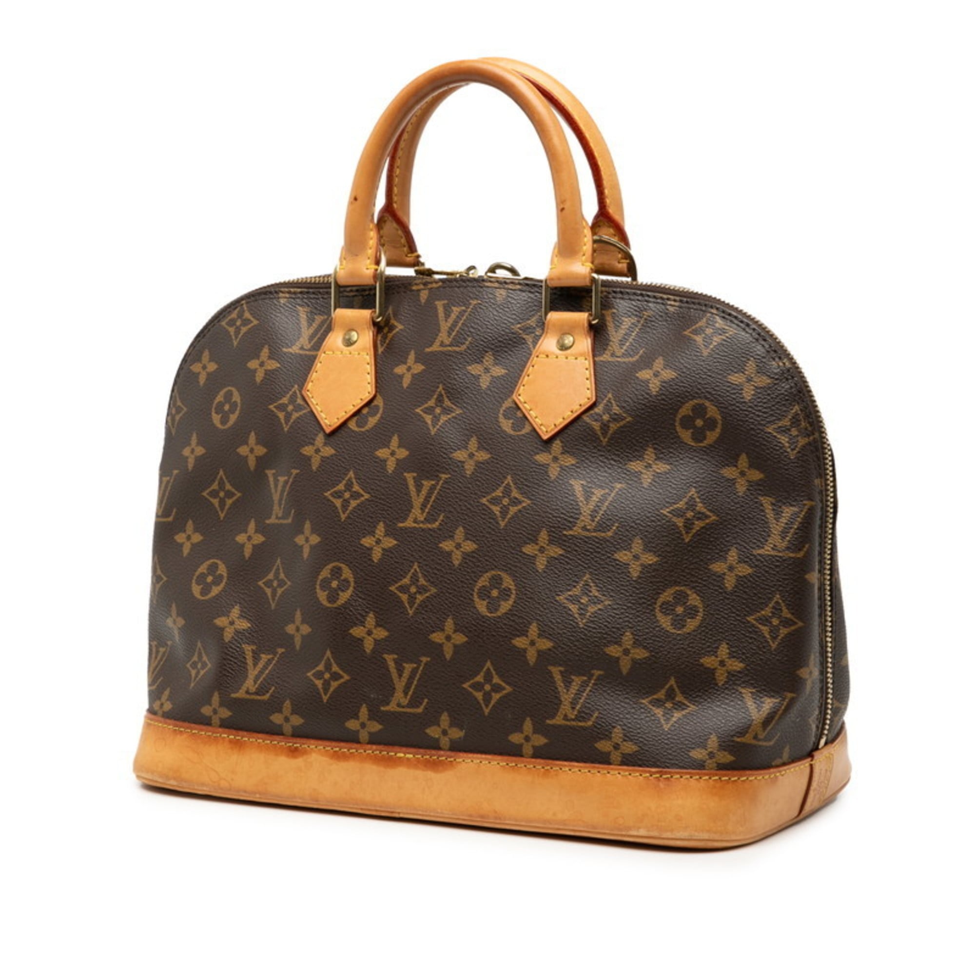 Louis Vuitton Brown Pvc Leather Handbag