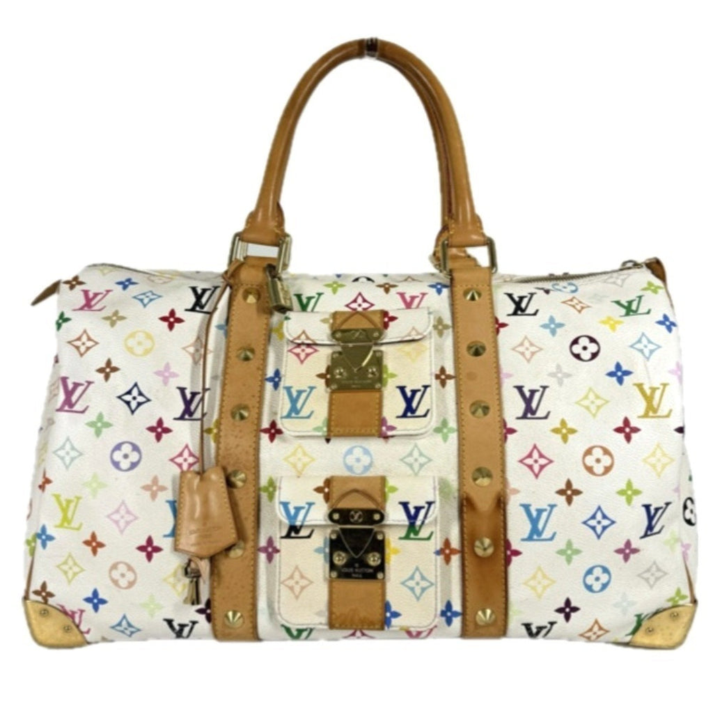 Louis Vuitton Blanc Monogram Multi-Color White Monogram Multicolore Boston Bag Handbag