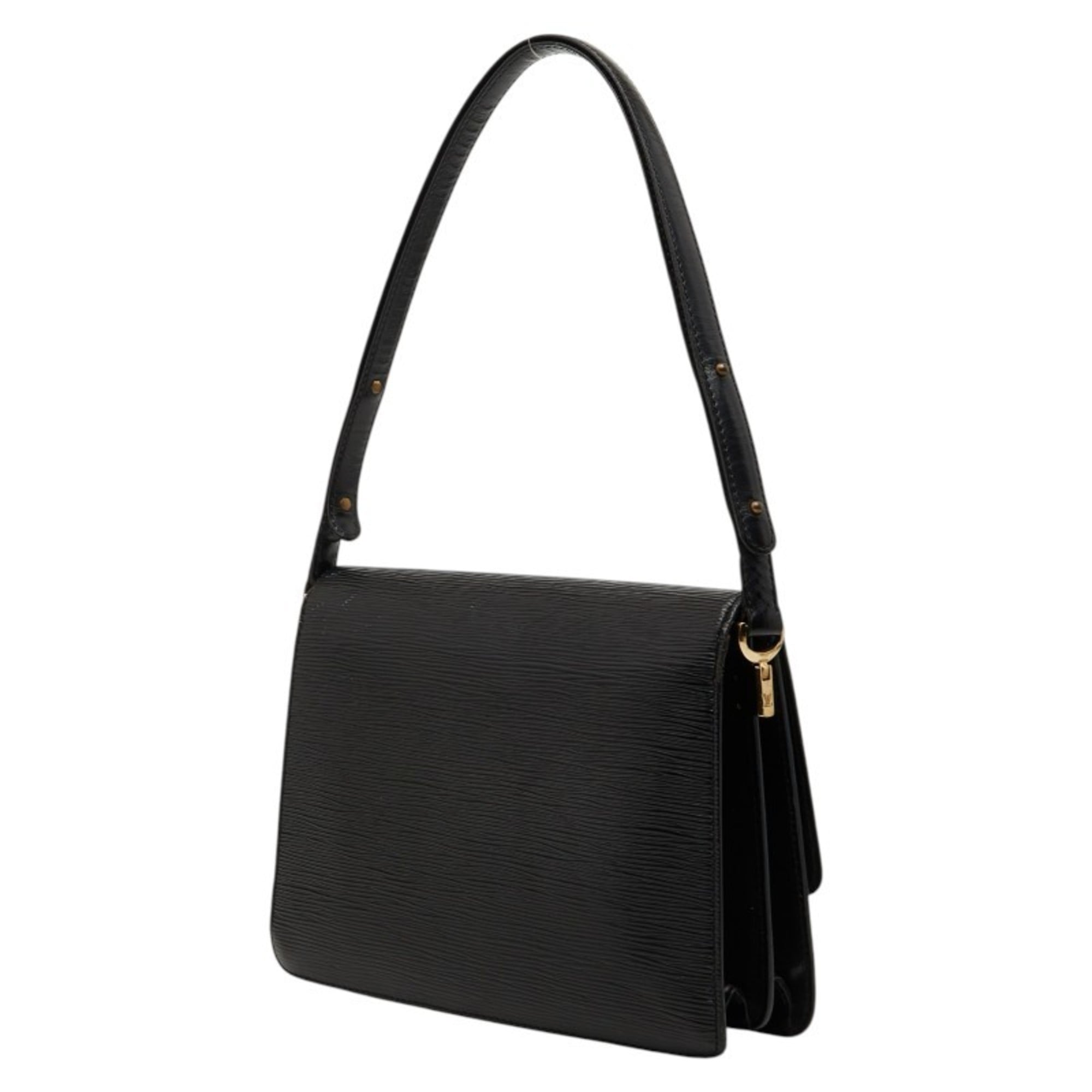 Louis Vuitton Black Noir Cuir Ombre Leather Shoulder Bag