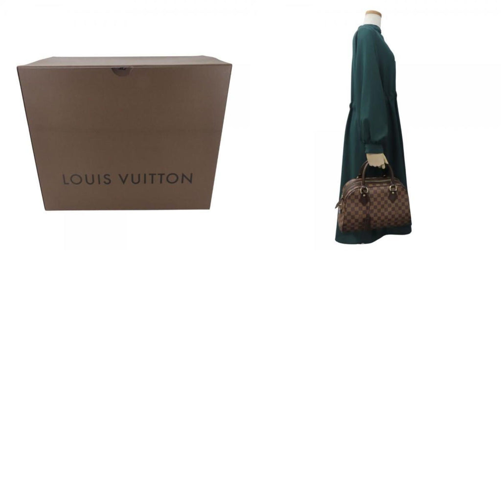 Louis Vuitton Brown Ebene Damier Canvas Leather Handbag