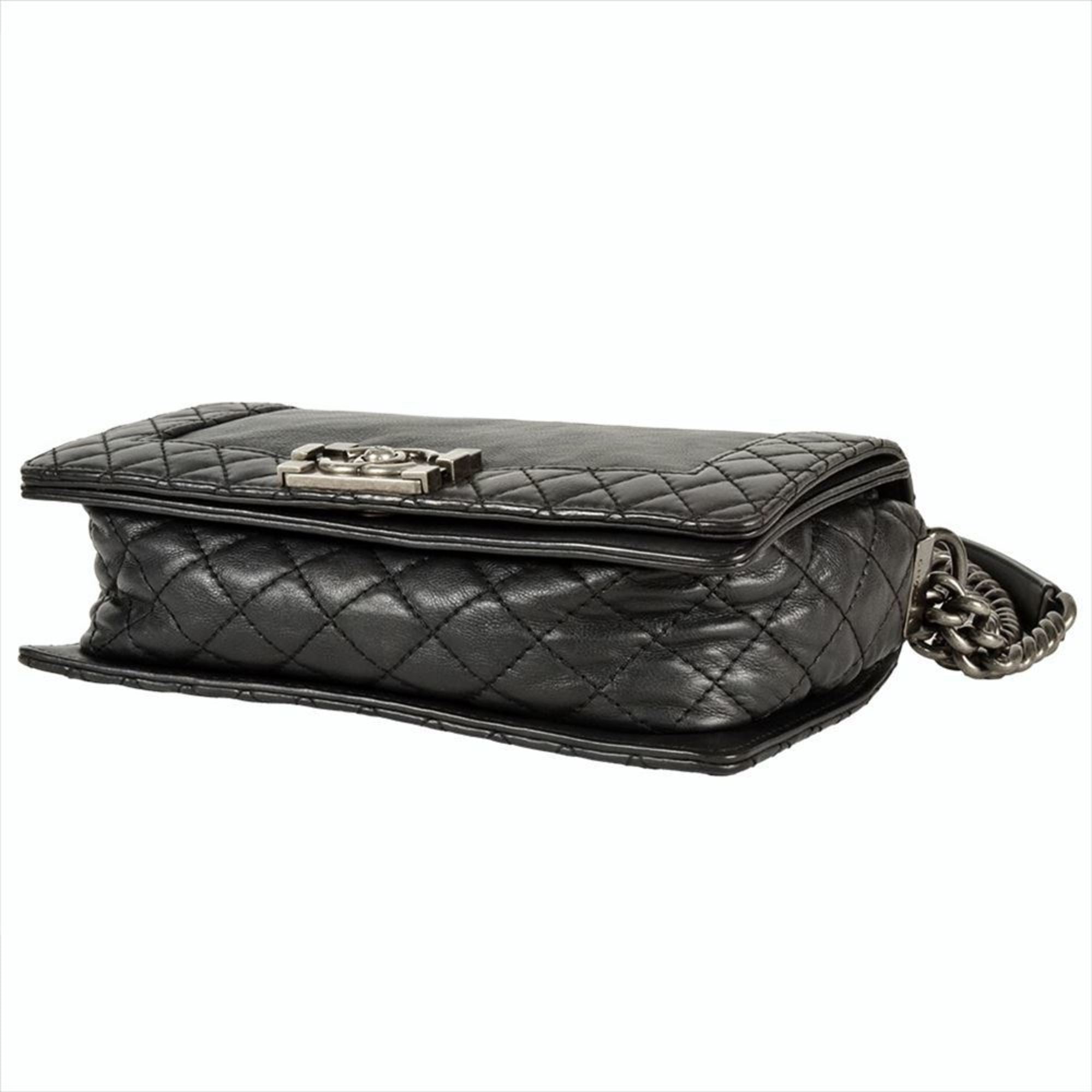 Chanel Black Leather Shoulder Bag