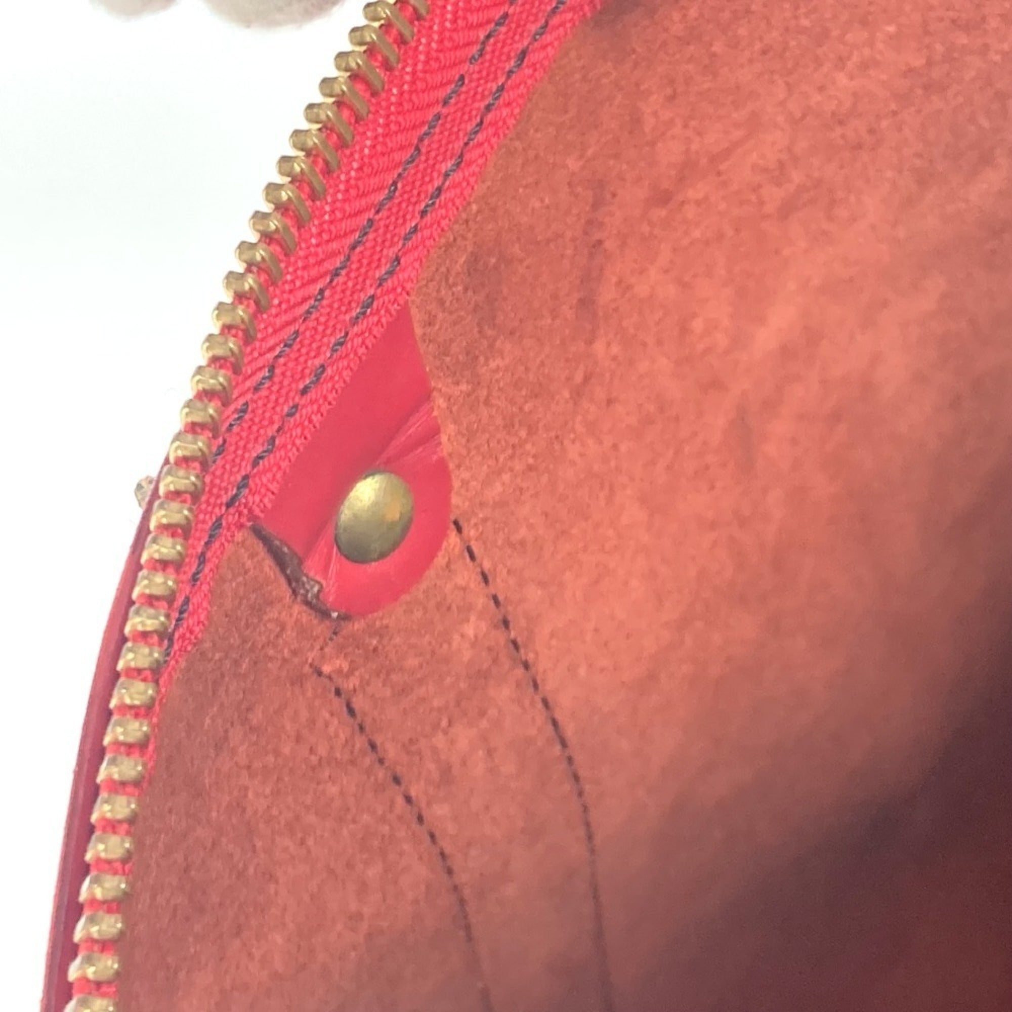 Louis Vuitton Epi Castilian Red Red Color Epi Leather Boston Bag Handbag