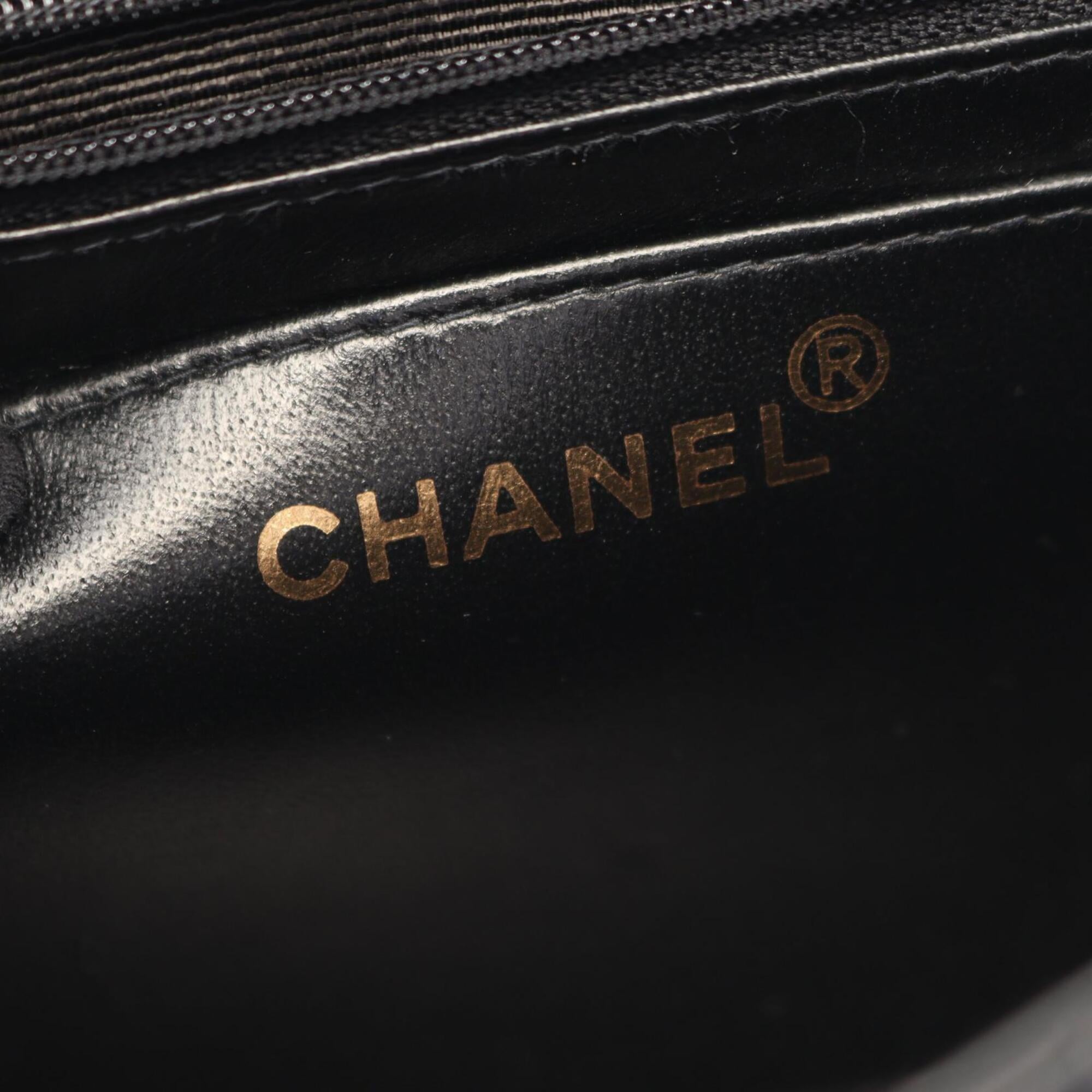 Chanel Black Leather Handbag Shoulder Bag