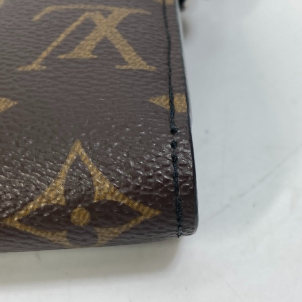 Louis Vuitton Monogram Macassar Black Brown Monogram Long Wallet