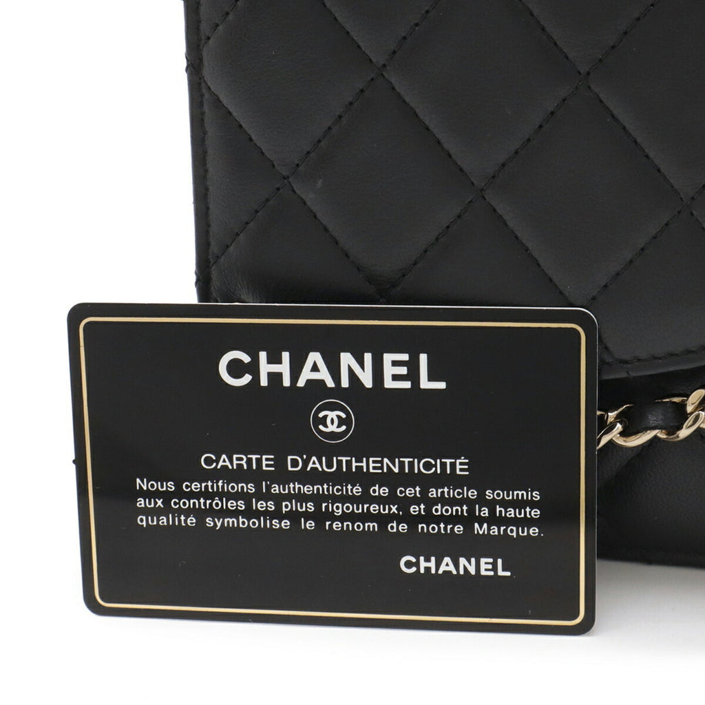 Chanel Black Leather Pochette Shoulder Bag