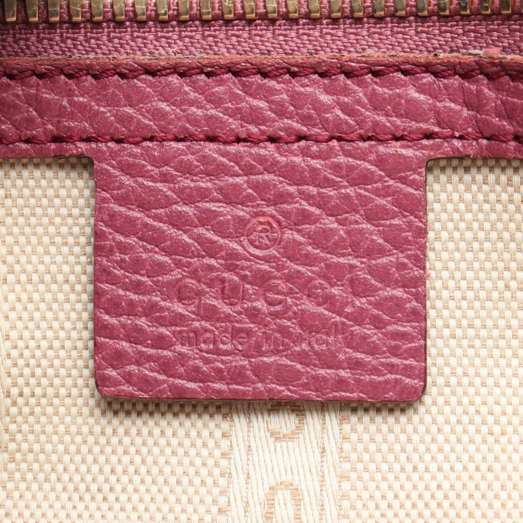Gucci Pink Leather Handbag Tote Bag (Pre-Owned)
