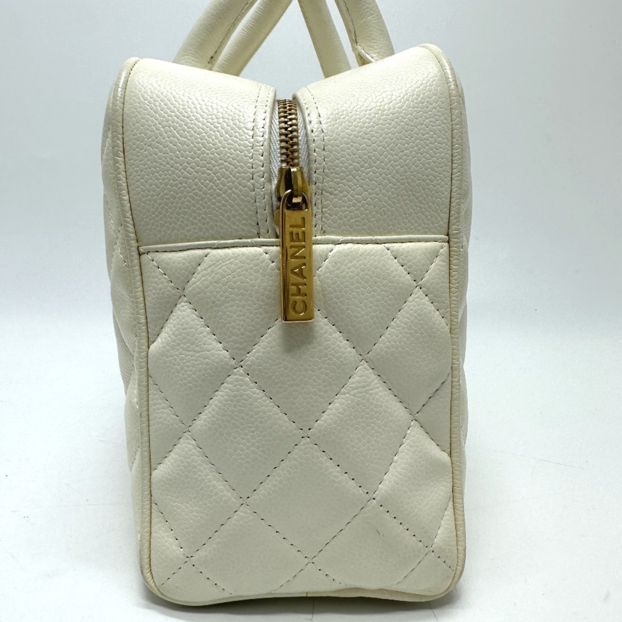 Chanel White Leather Handbag