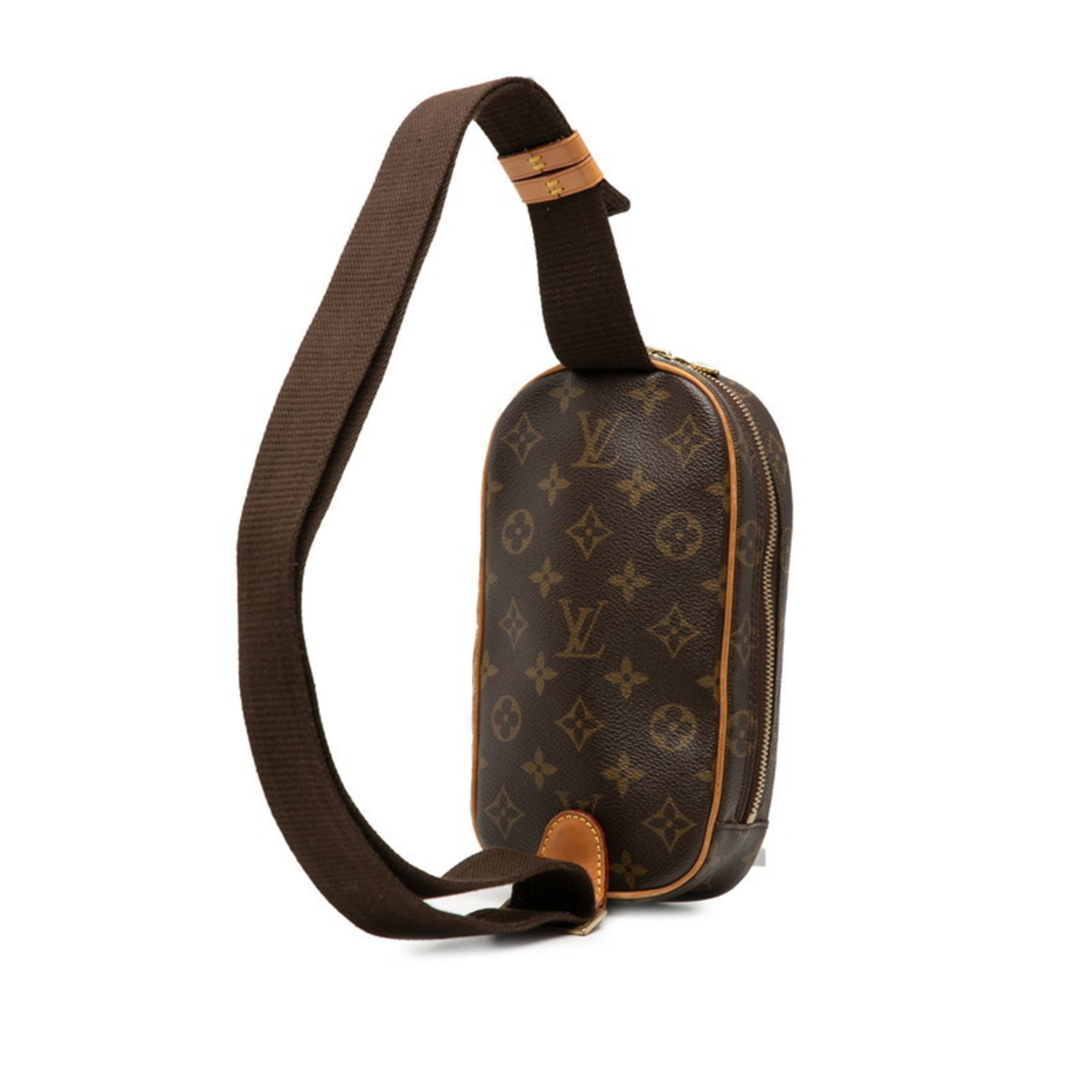 Louis Vuitton Brown Pvc Leather Sling Bag