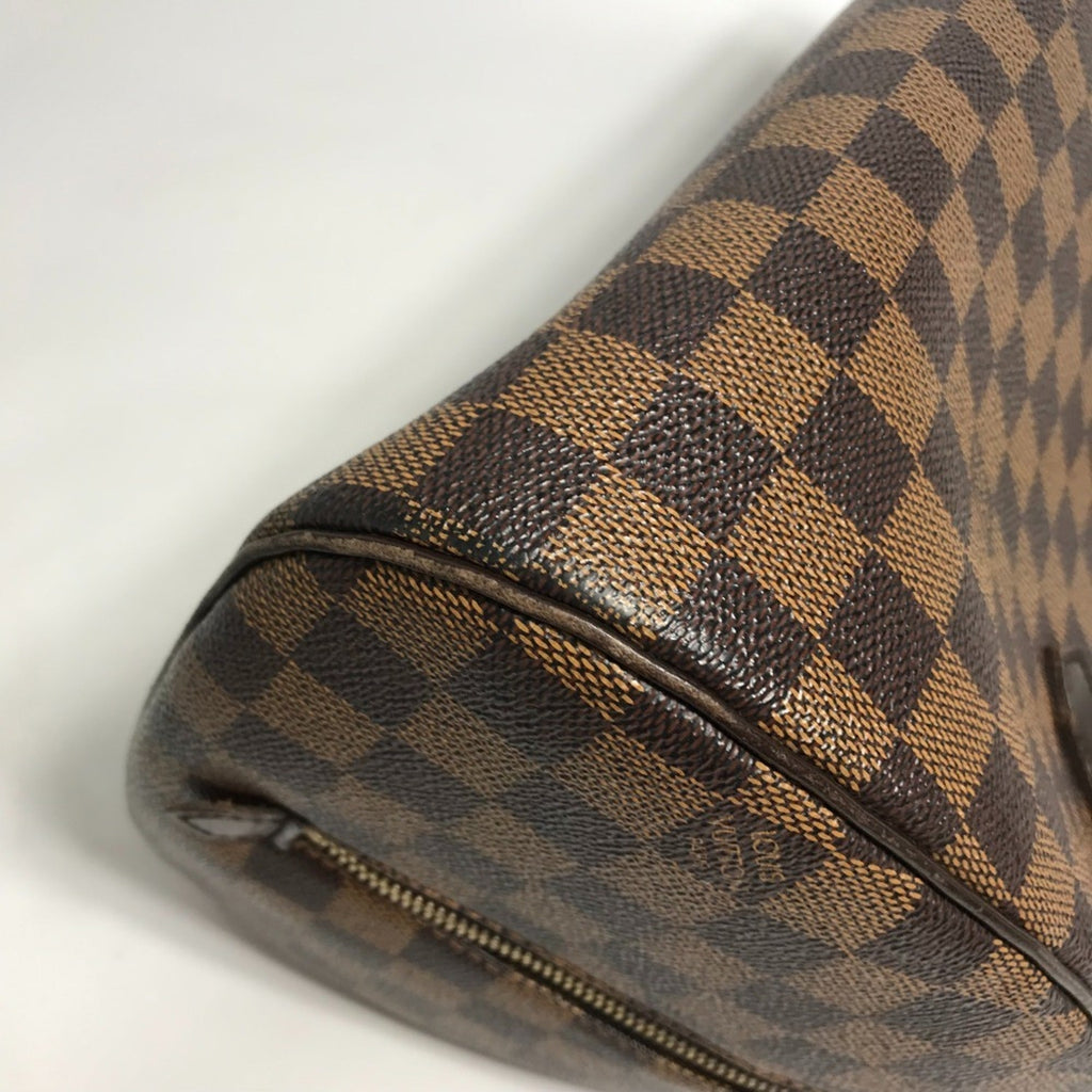 Louis Vuitton Brown Damier Canvas Ebene Damier Canvas Boston Bag Handbag