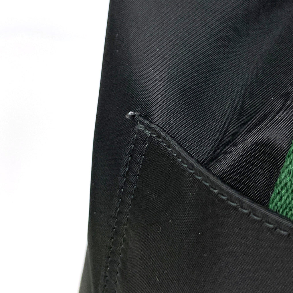 Gucci Black Green Red Color Nylon Tote Bag (Pre-Owned)