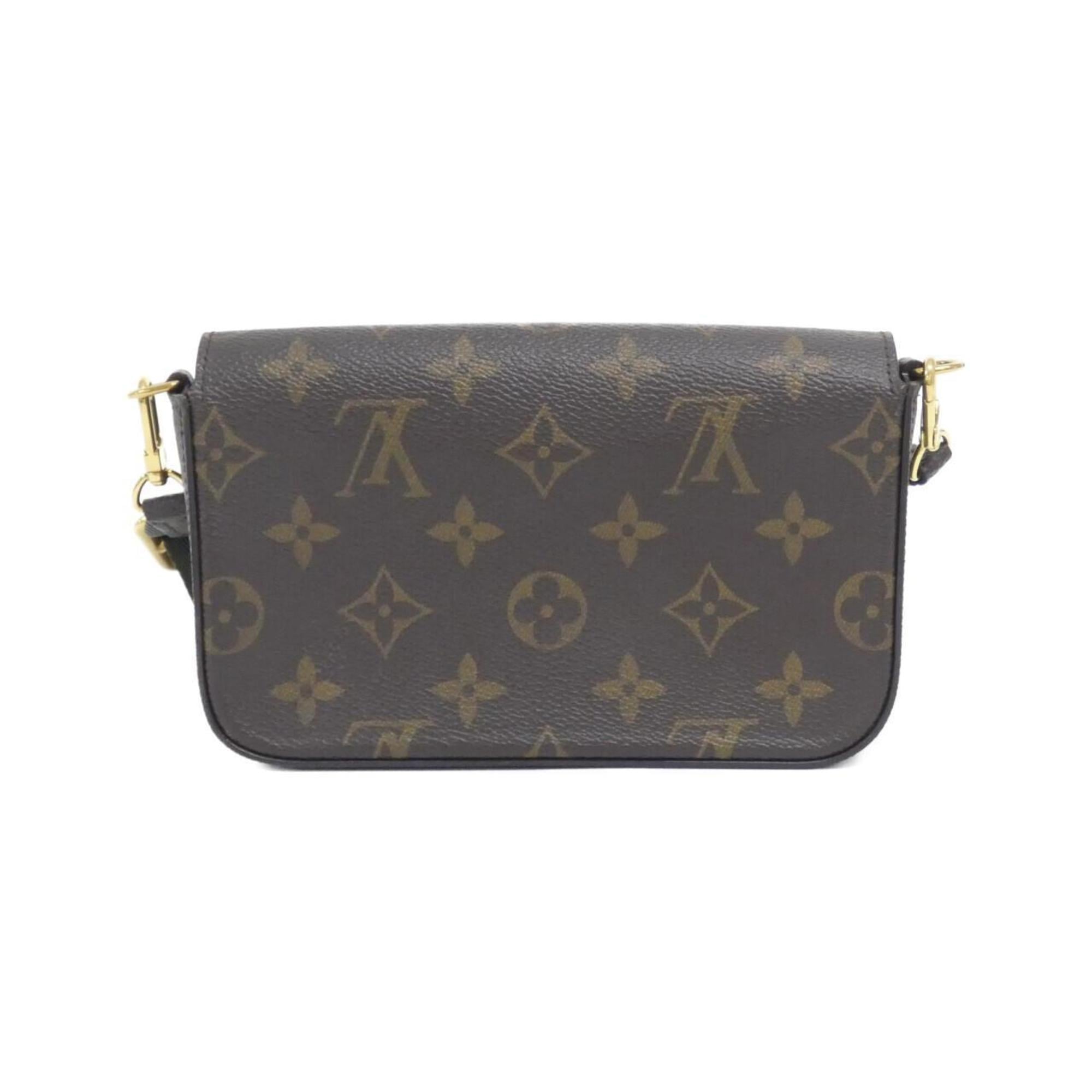 Louis Vuitton Khaki Marron Monogram Monogram Coated Canvas Pochette Pouch Shoulder Bag