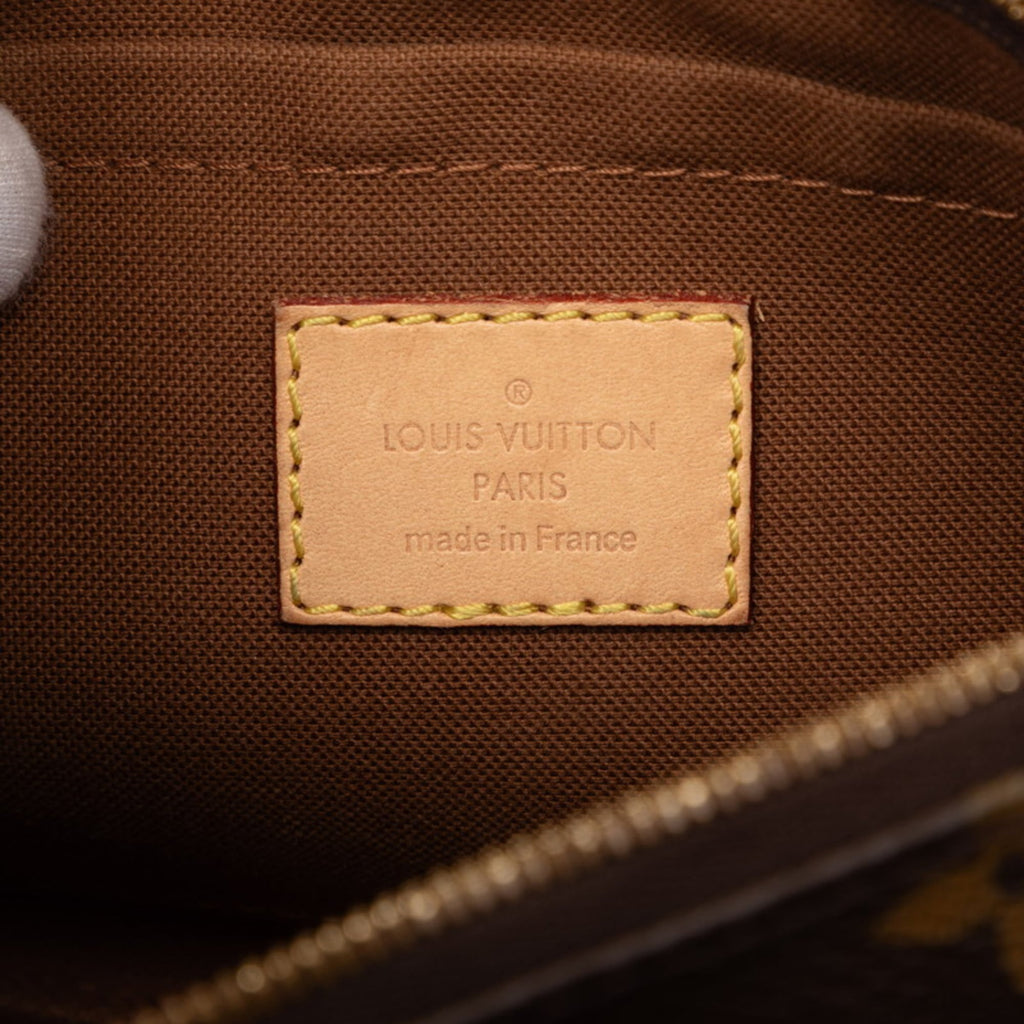 Louis Vuitton Brown Pvc Leather Handbag Pochette Shoulder Bag