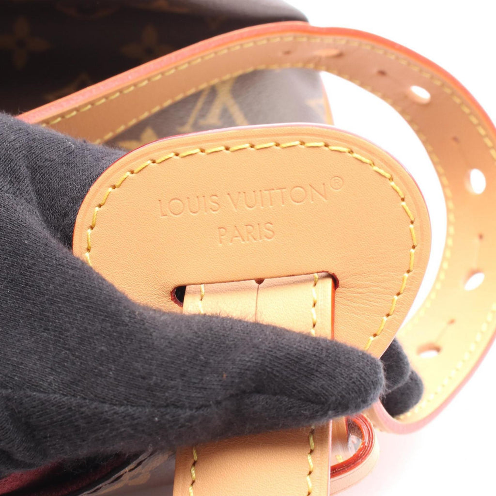 Louis Vuitton Brown Coated Canvas Leather Shoulder Bag