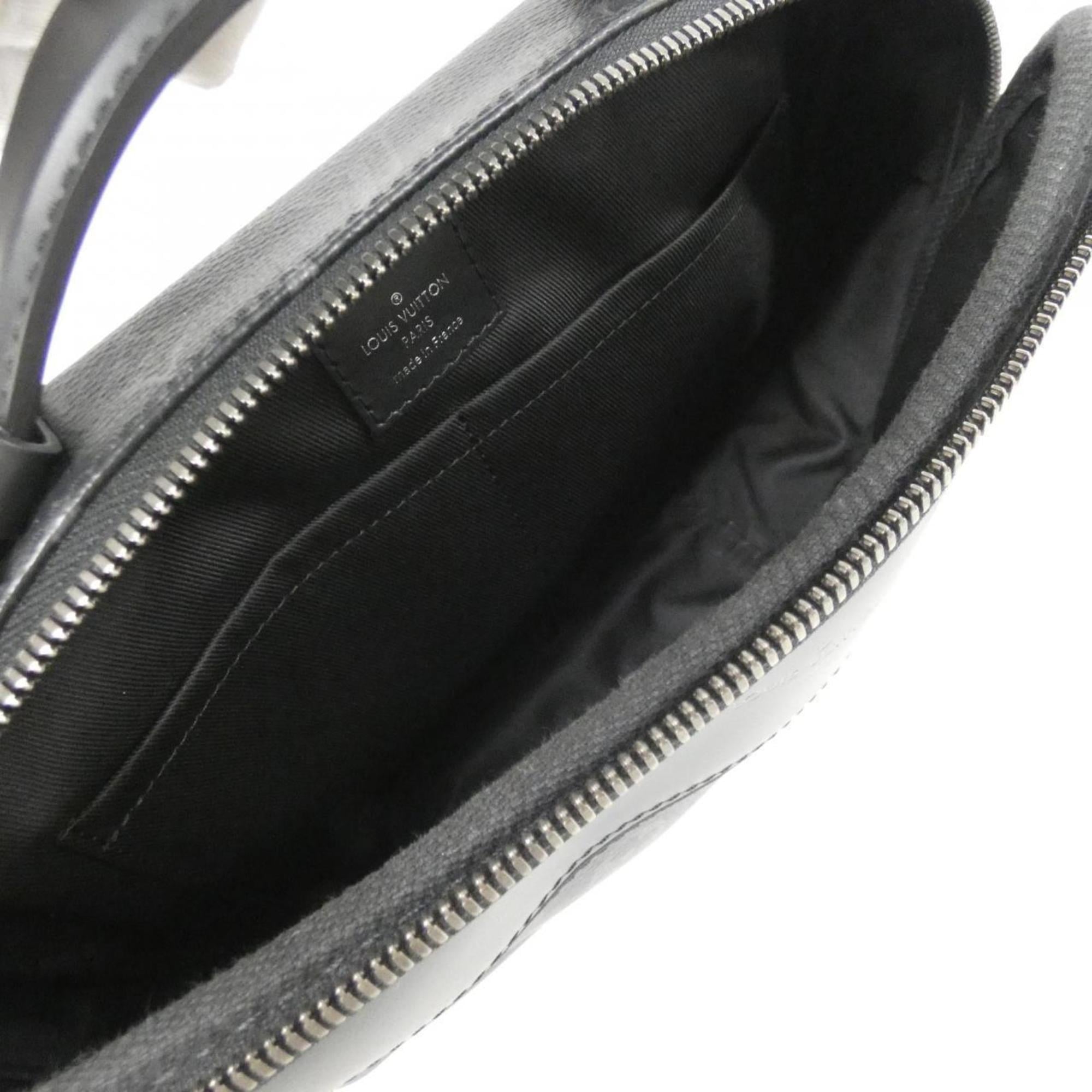 Louis Vuitton Black Coated Canvas Shoulder Bag