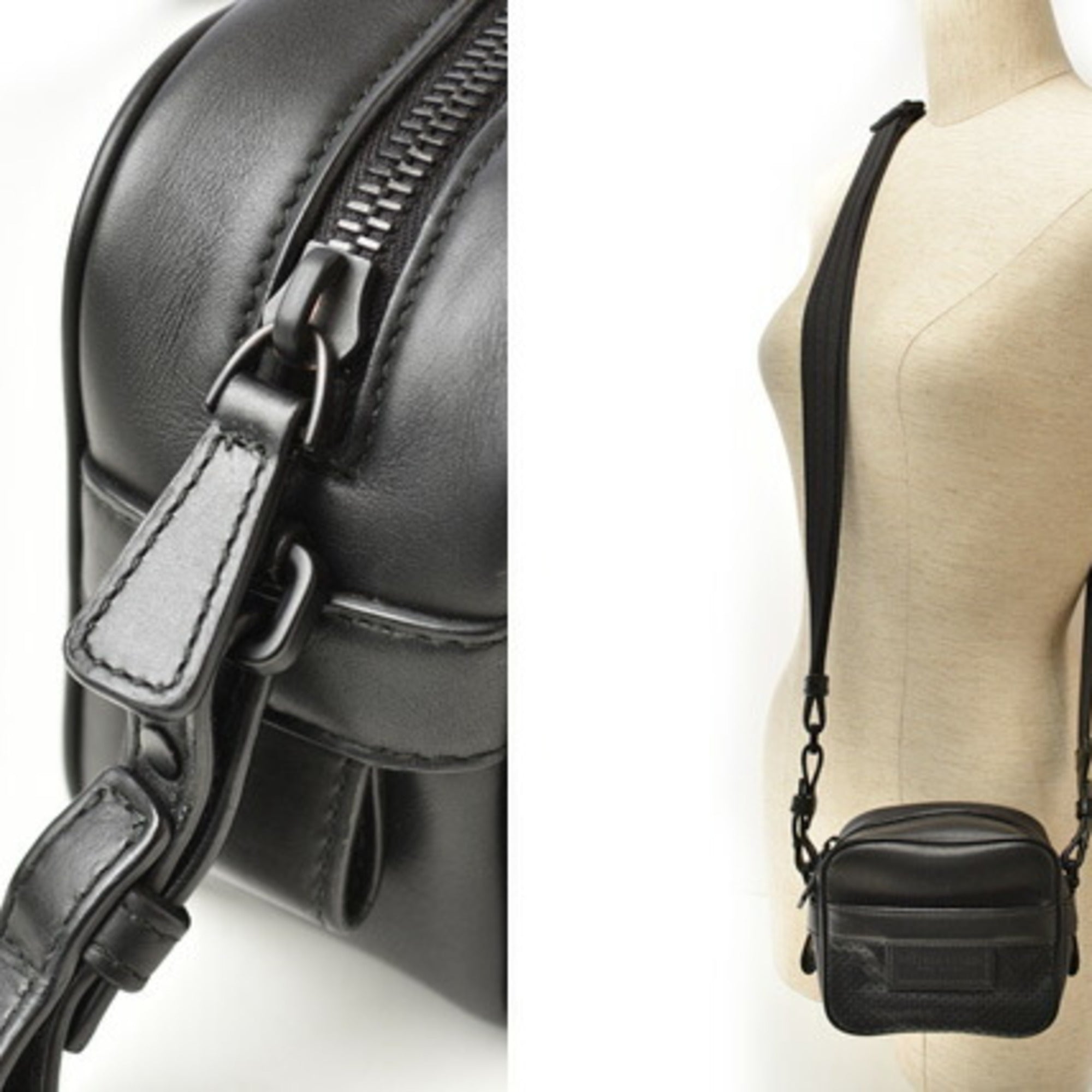 Bottega Veneta Black Leather Pouch Shoulder Bag