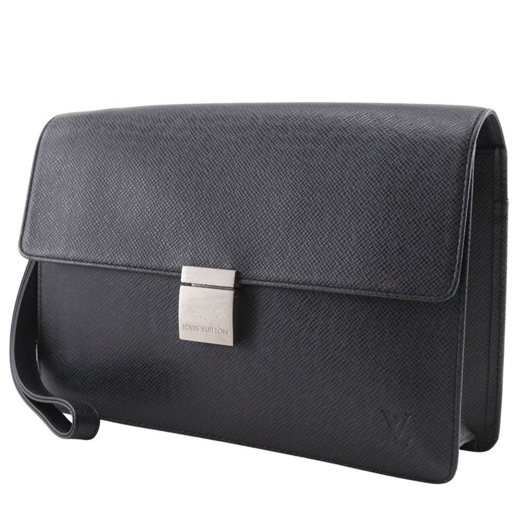 Louis Vuitton Taiga Ardoise Black Taiga Leather Pochette