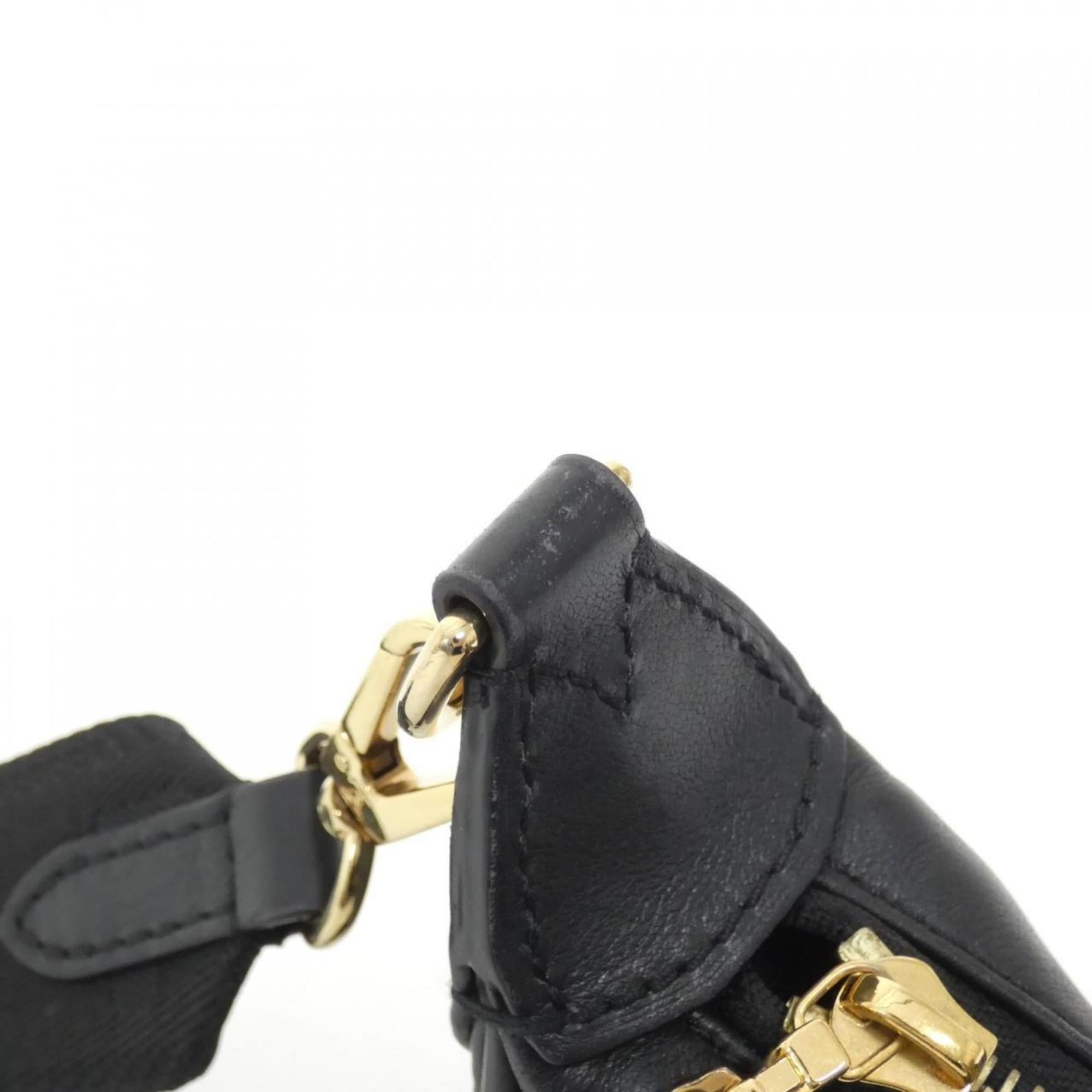Louis Vuitton Black Leather Shoulder Bag
