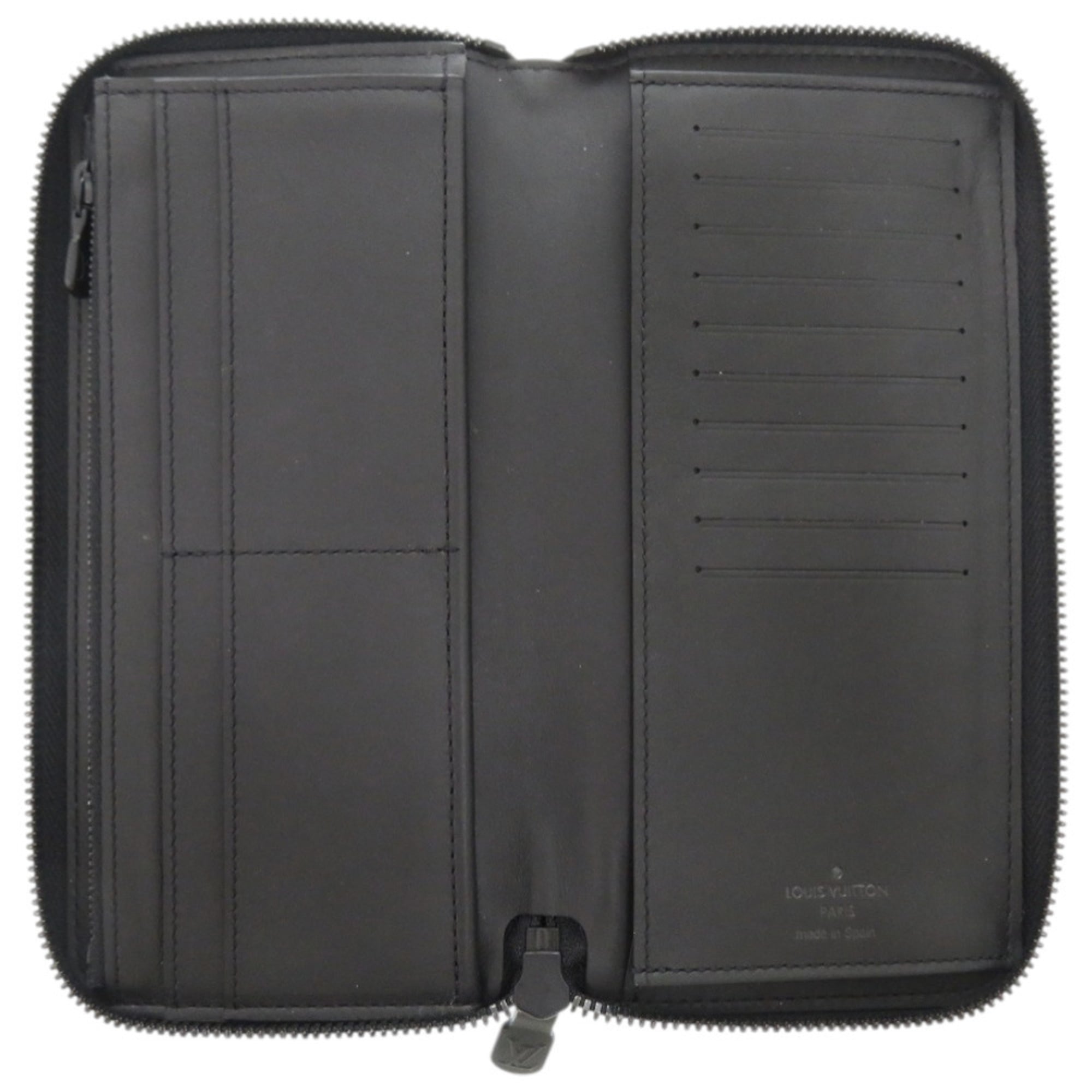 Louis Vuitton Black Leather Long Wallet