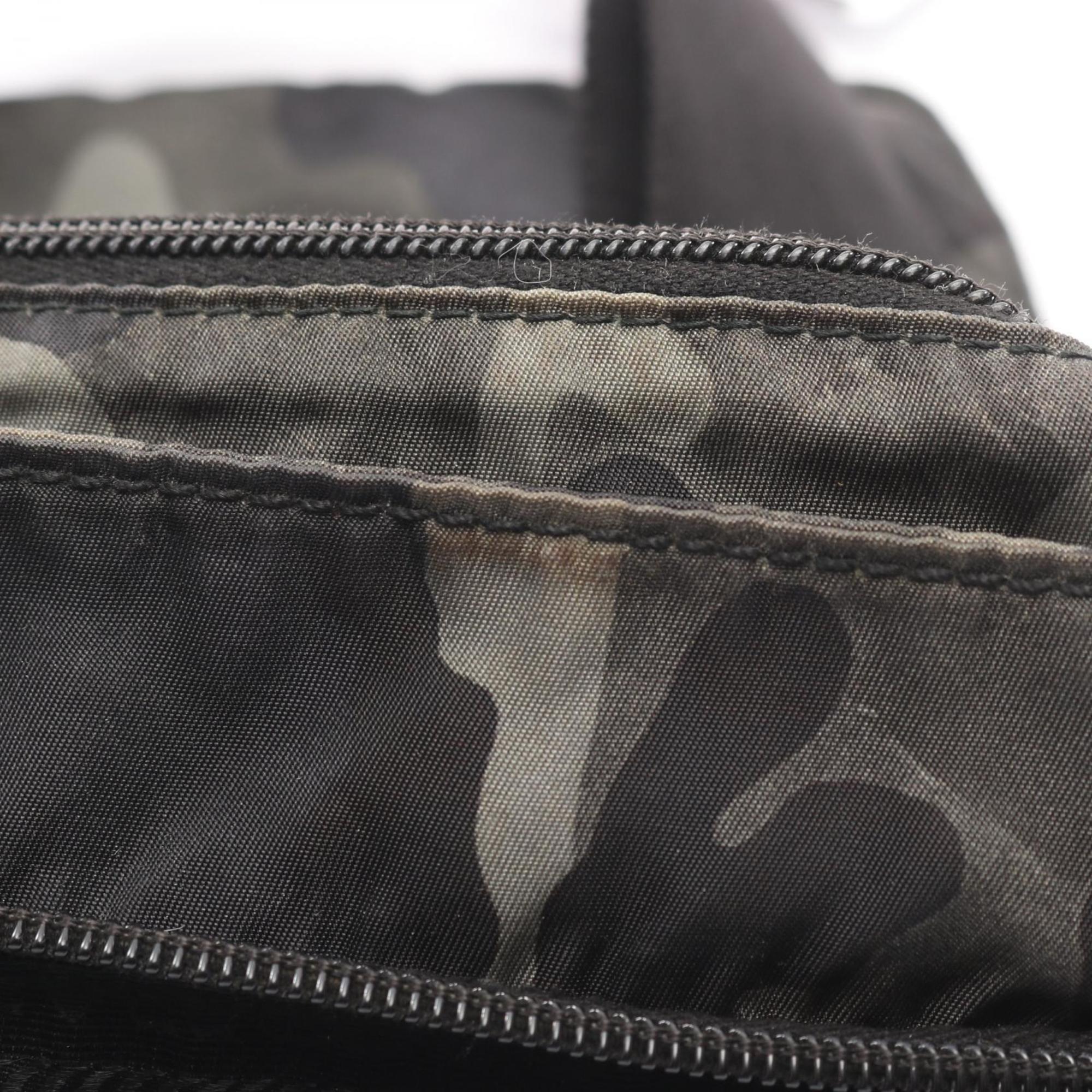 Prada Green Multi-Color Nylon Shoulder Bag