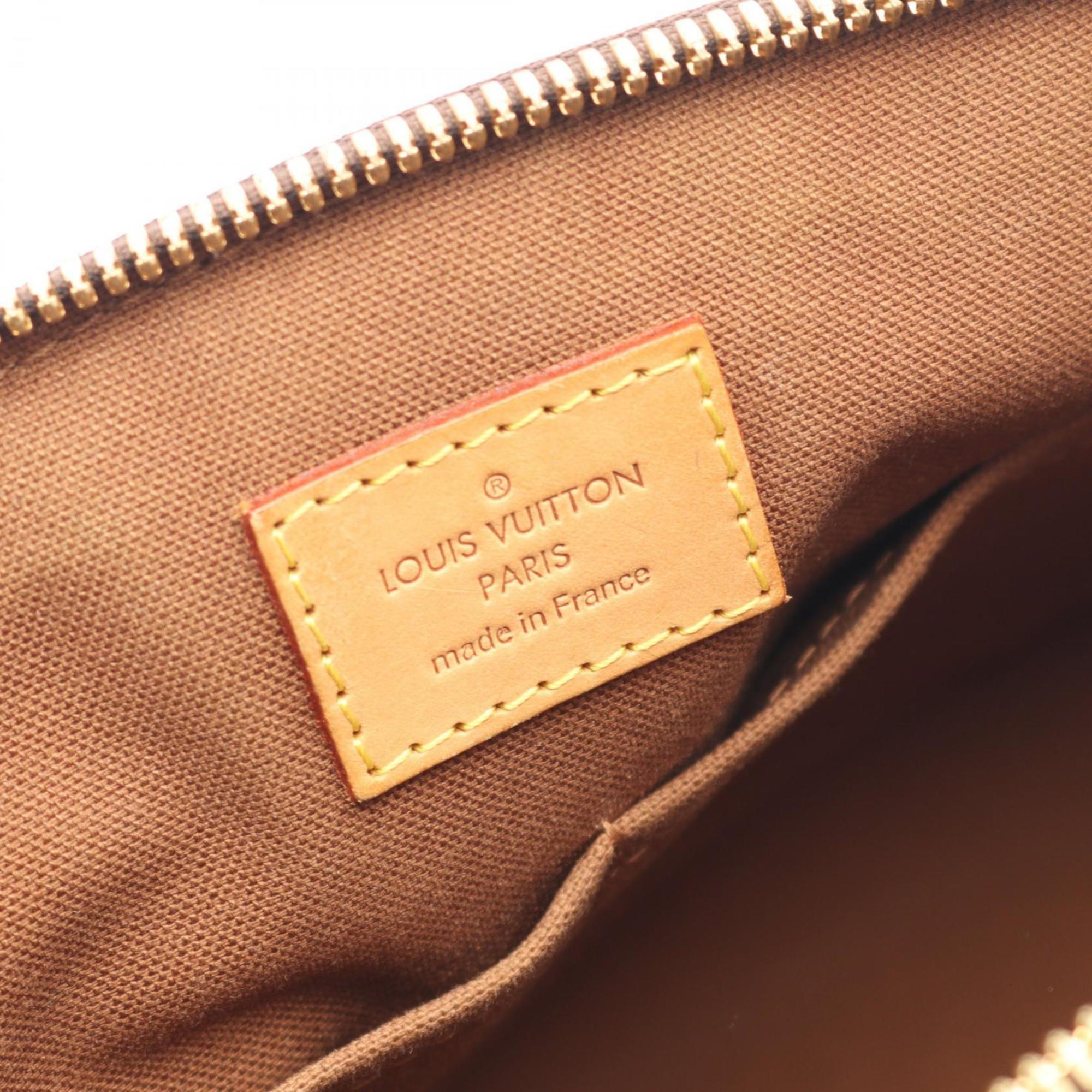 Louis Vuitton Brown Coated Canvas Leather Handbag